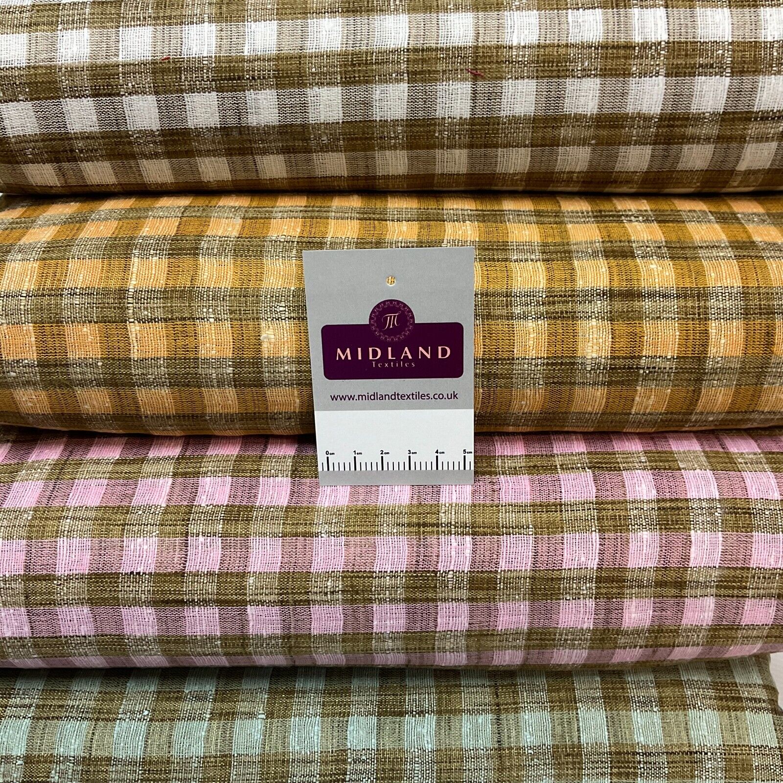 Cotton check checkered gingham dress fabric M1724