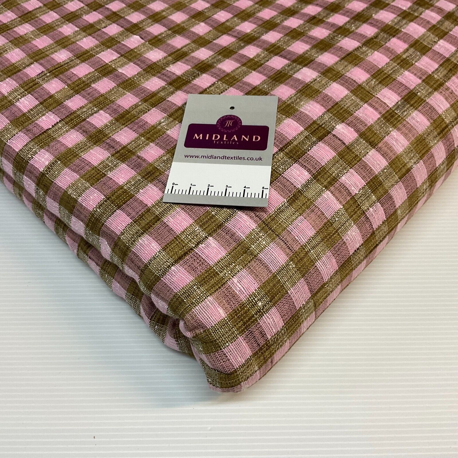 Cotton check checkered gingham dress fabric M1724
