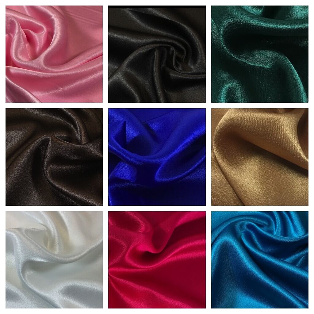 Crepe Back Liquid Satin Fabric - Silky Smooth 110cm Wide M87