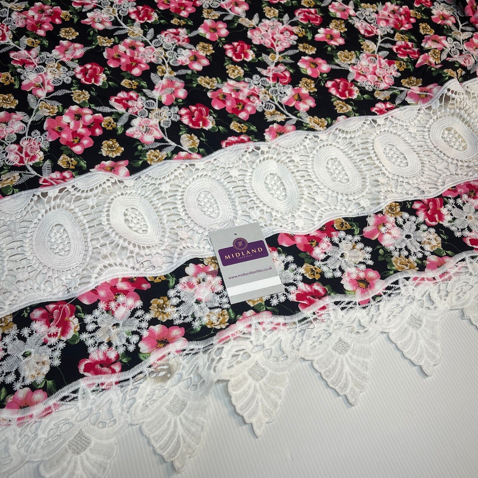 Corded Lace Fabric Ivory 146cm