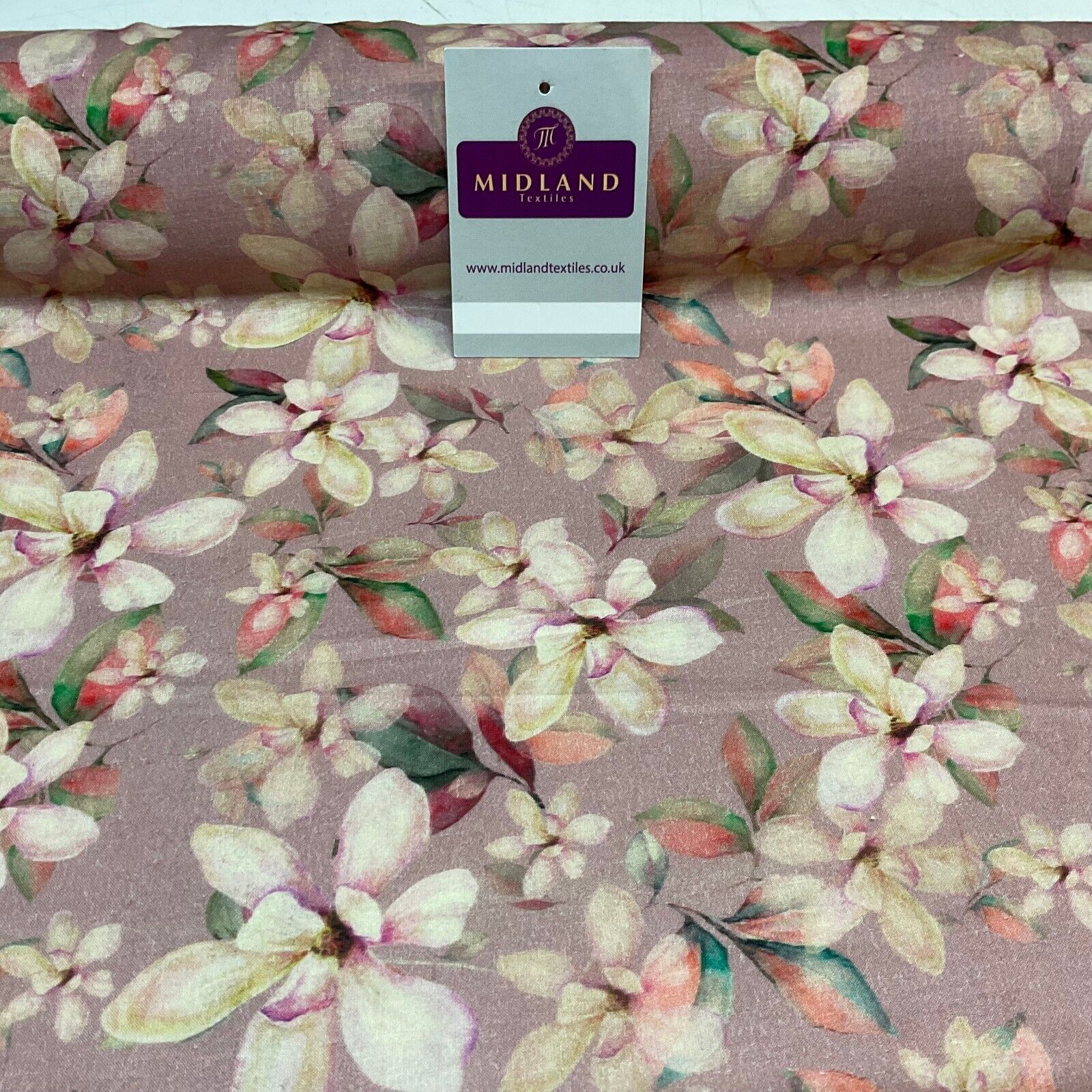 Summer floral lightweight Cotton Lawn dress Fabric Sold per Metre M1829