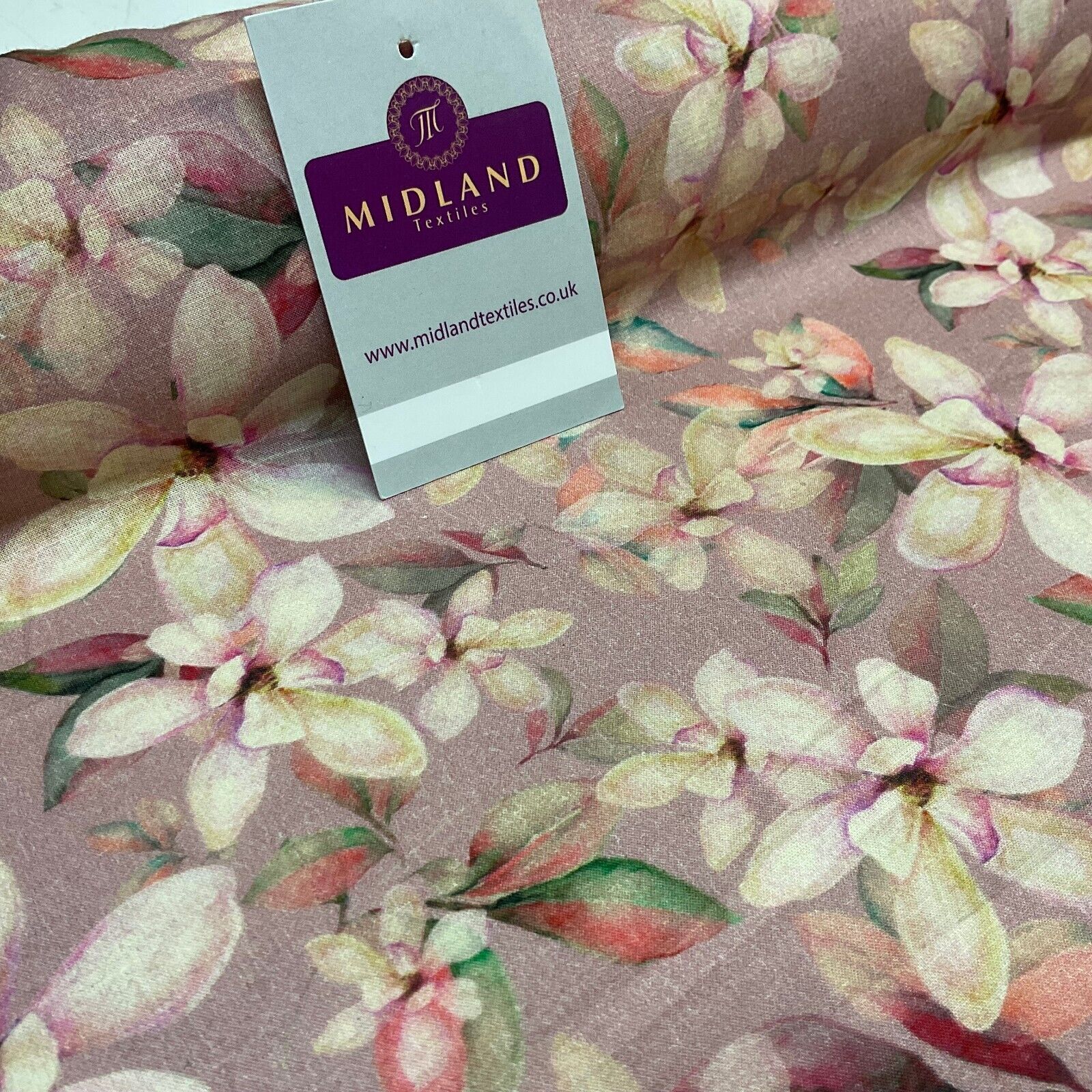Summer floral lightweight Cotton Lawn dress Fabric Sold per Metre M1829