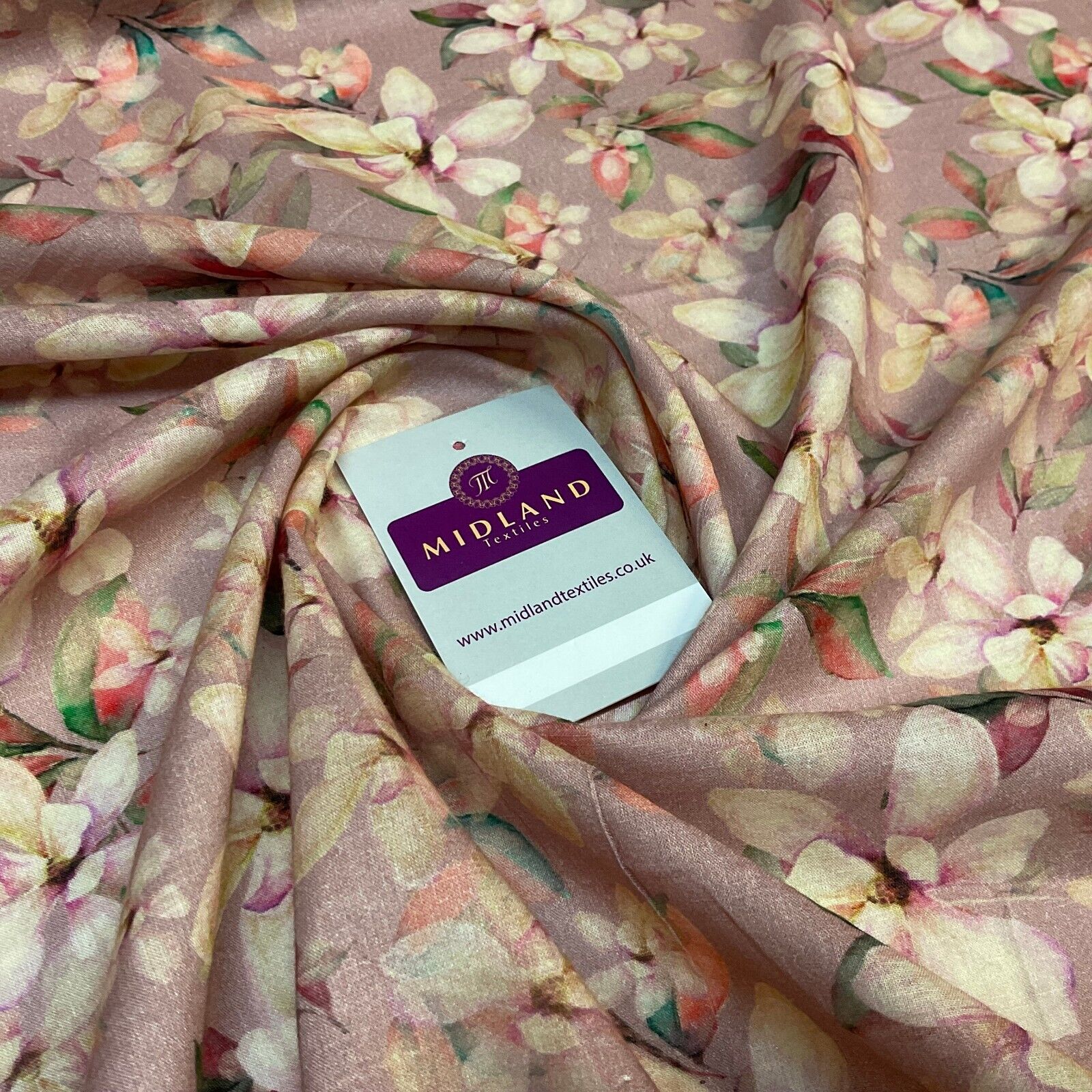 Summer floral lightweight Cotton Lawn dress Fabric Sold per Metre M1829