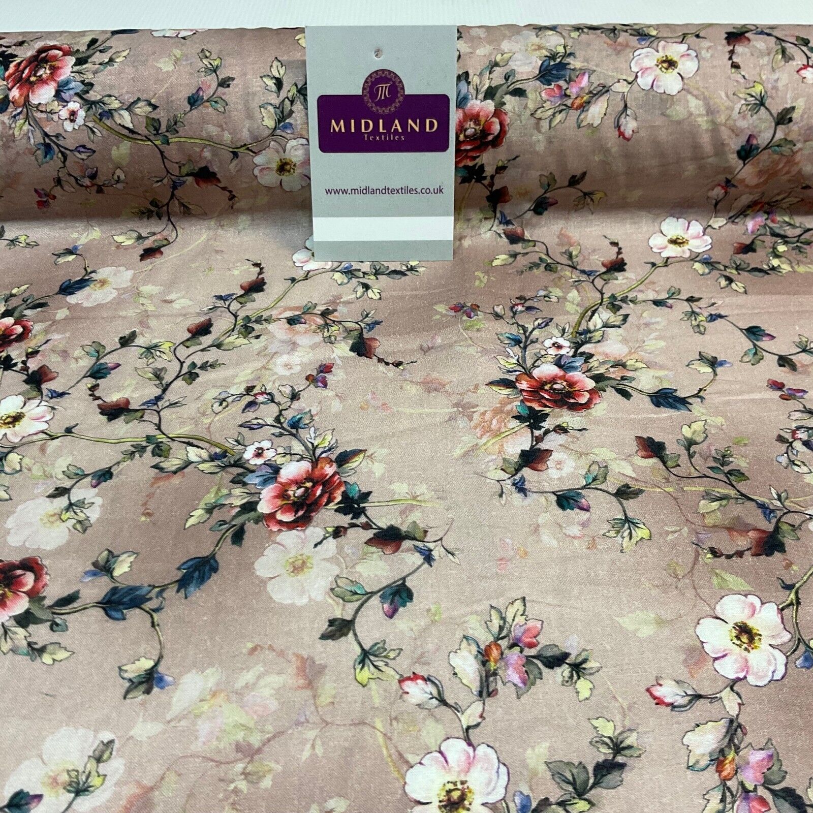 Summer floral lightweight Cotton Lawn dress Fabric Sold per Metre M1828