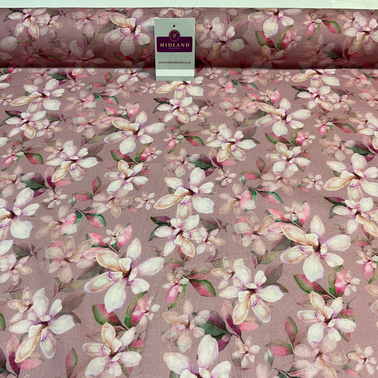 Summer floral lightweight Cotton Lawn dress Fabric Sold per Metre M1829