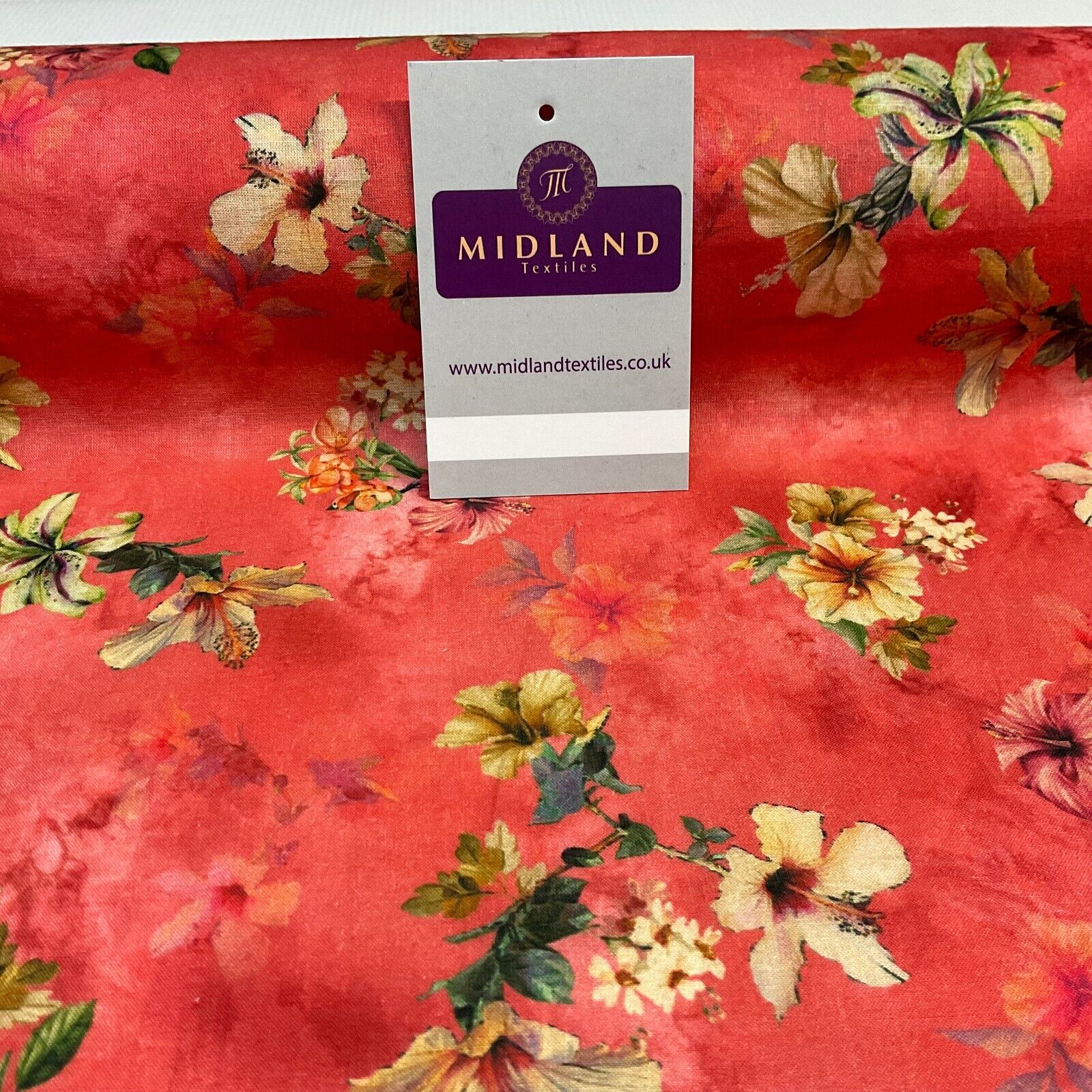 Summer floral lightweight Cotton Lawn dress Fabric Sold per Metre M1830