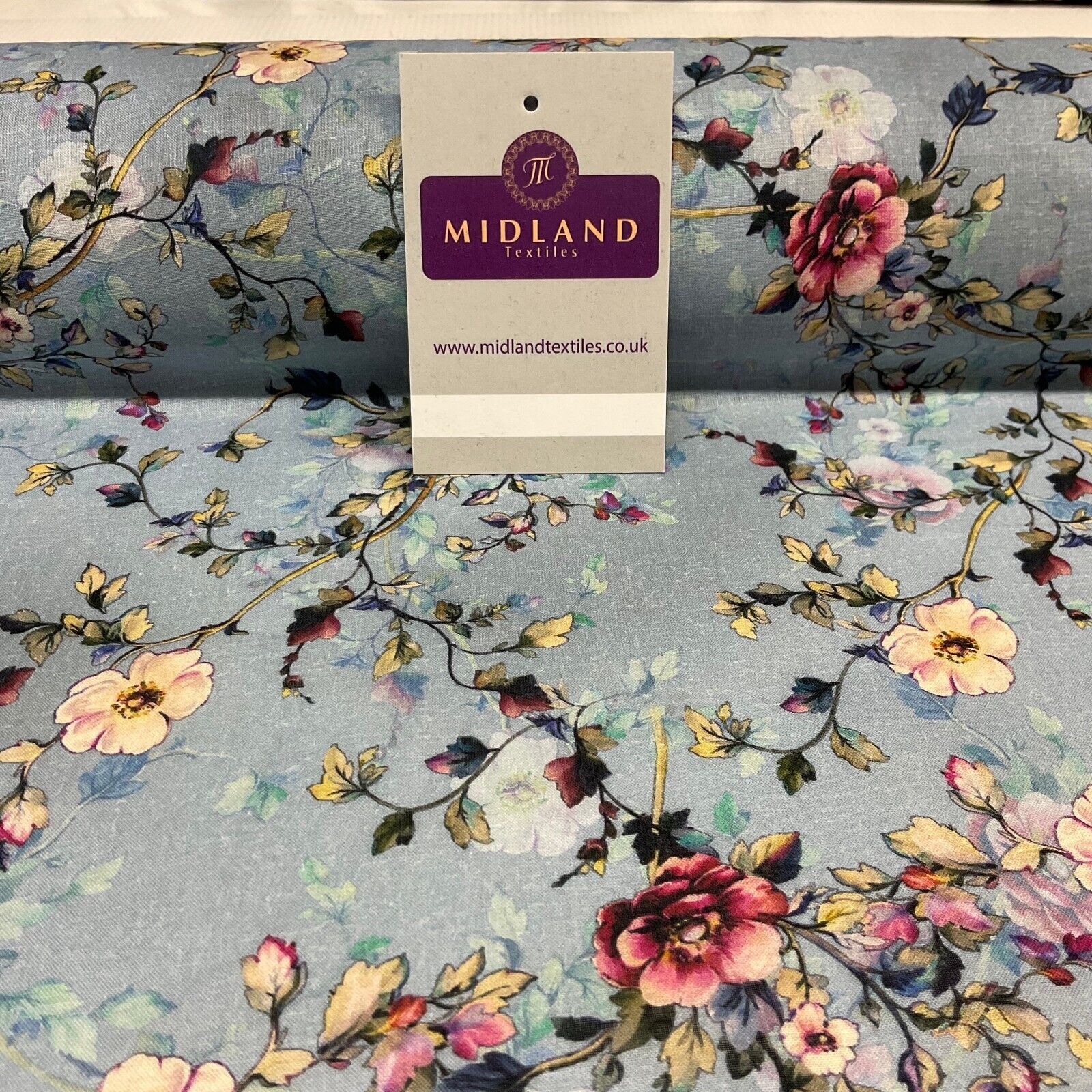 Summer floral lightweight Cotton Lawn dress Fabric Sold per Metre M1828