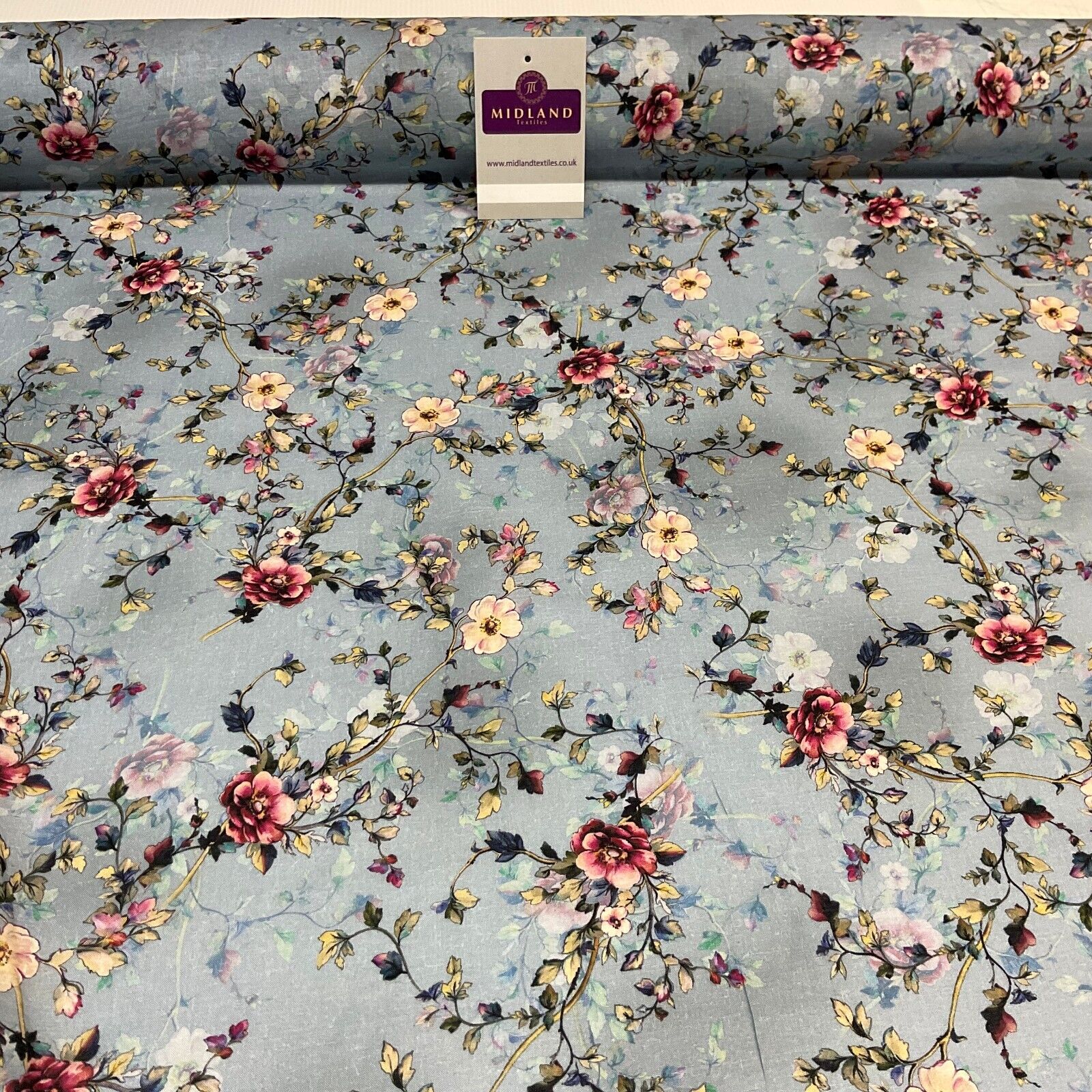 Summer floral lightweight Cotton Lawn dress Fabric Sold per Metre M1828