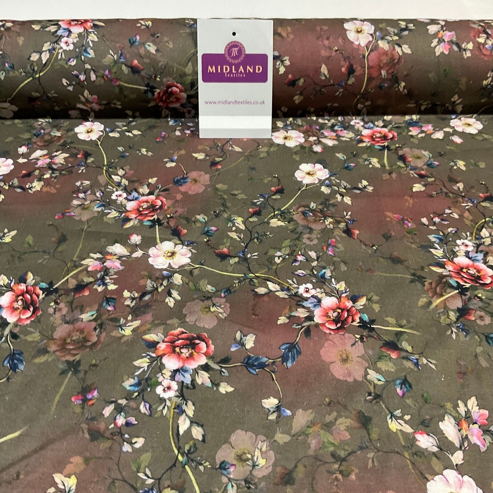 Summer floral lightweight Cotton Lawn dress Fabric Sold per Metre M1828