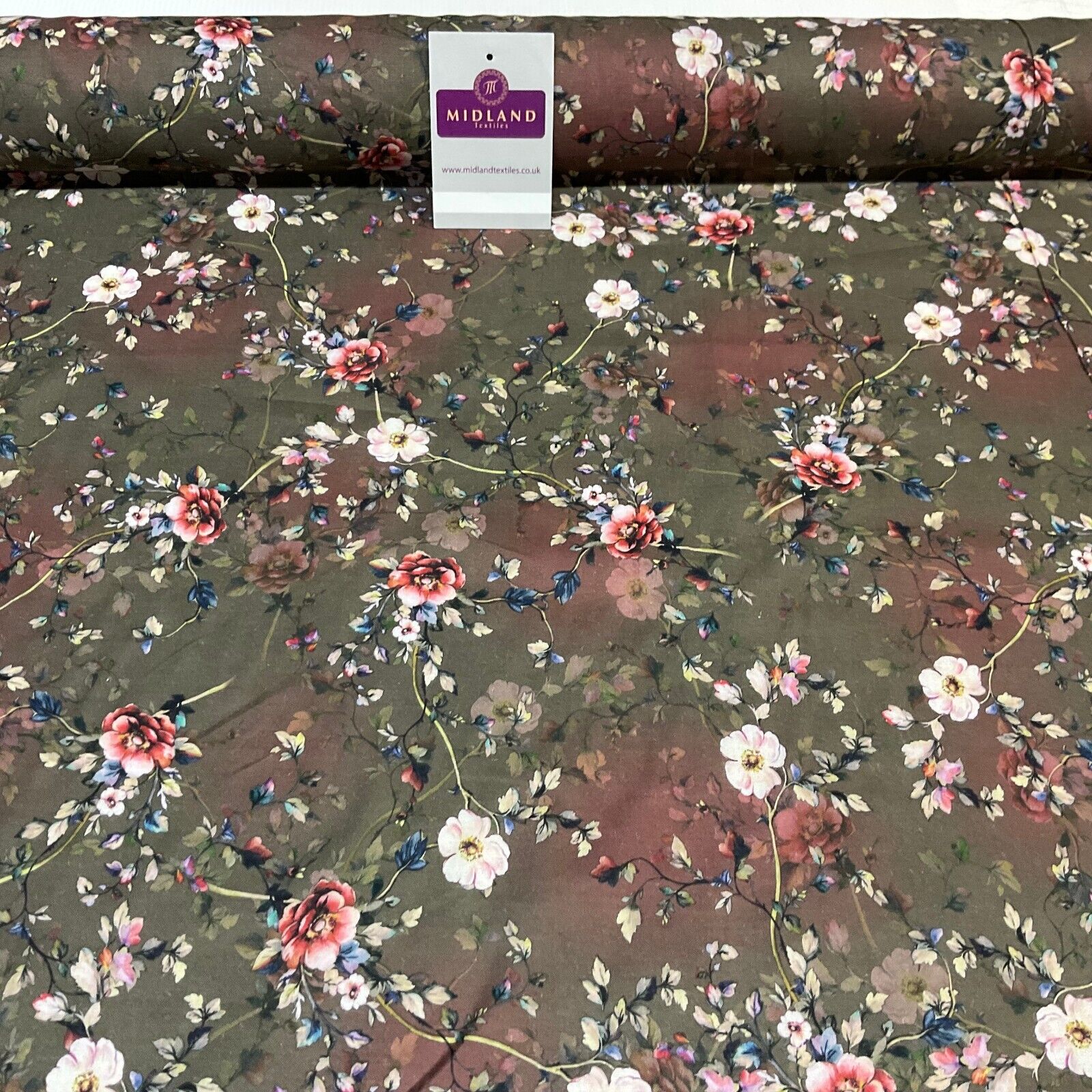 Summer floral lightweight Cotton Lawn dress Fabric Sold per Metre M1828