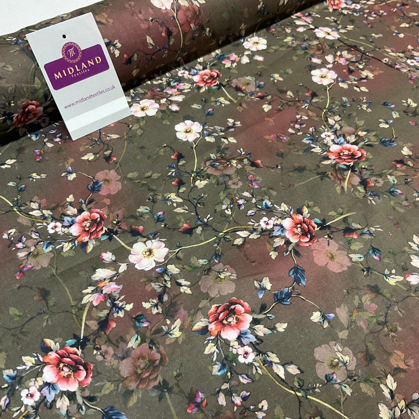 Summer floral lightweight Cotton Lawn dress Fabric Sold per Metre M1828