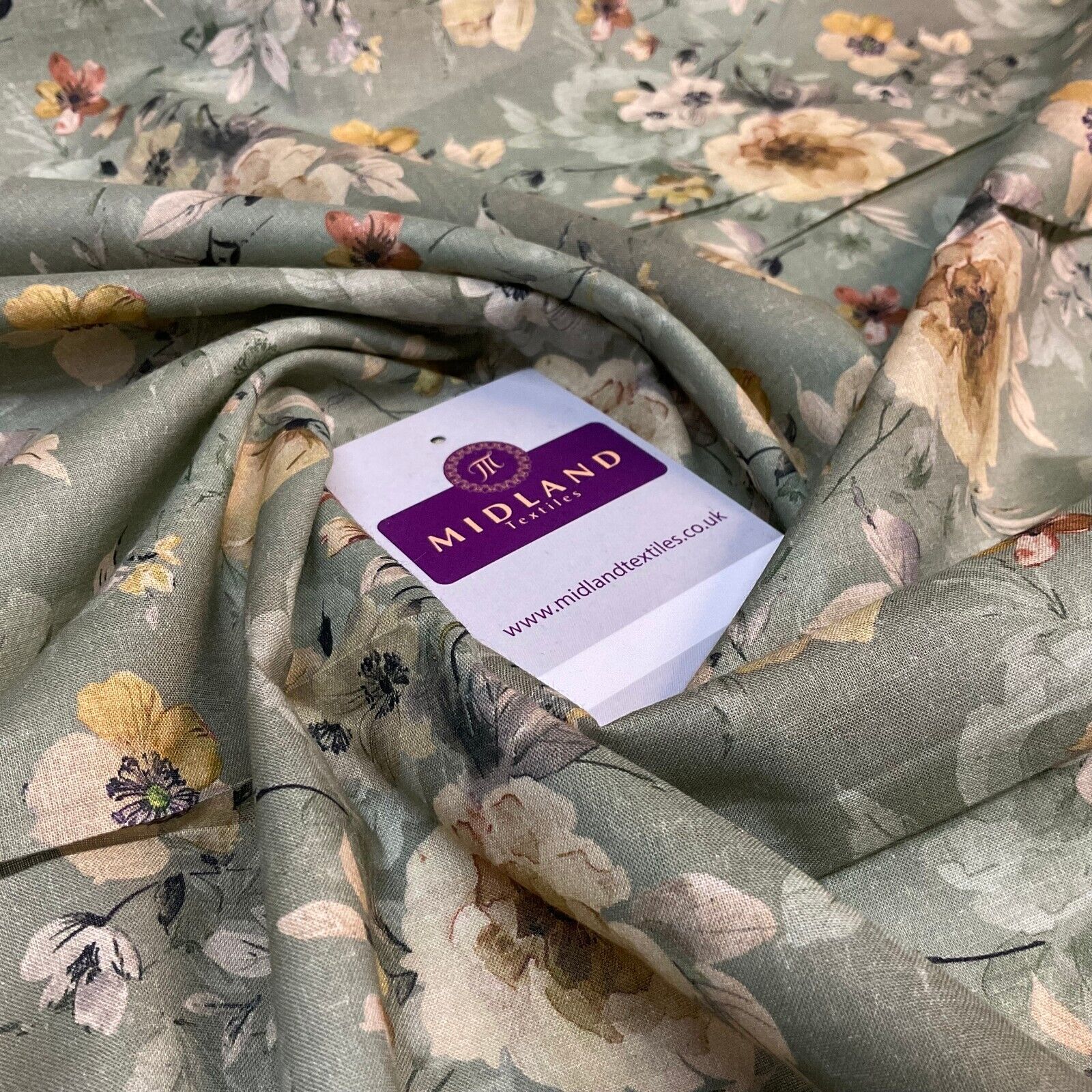 Summer floral lightweight Cotton Lawn dress Fabric Sold per Metre M1831