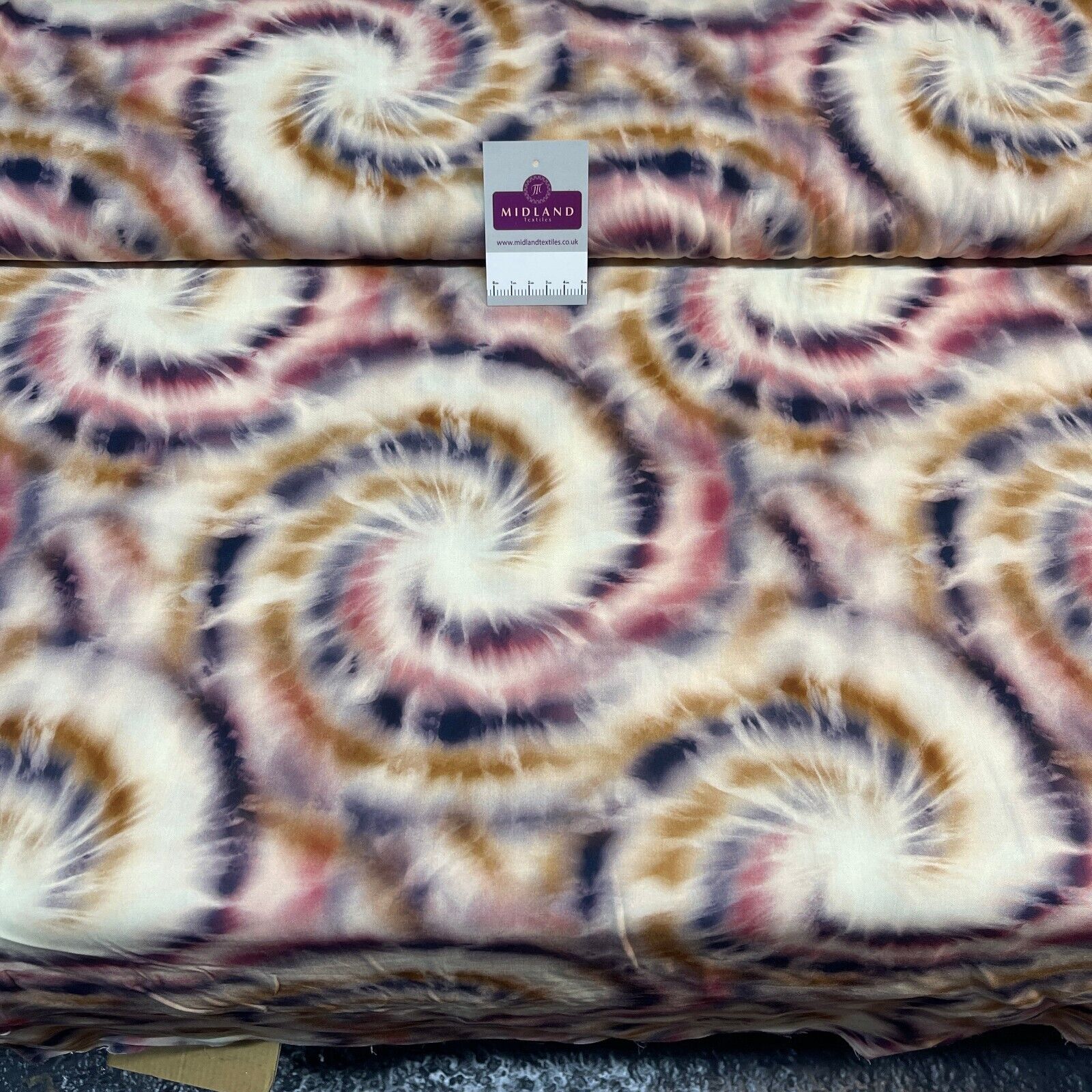 Tie Dye Viscose Radiance printed dress skirt Fabric M1835