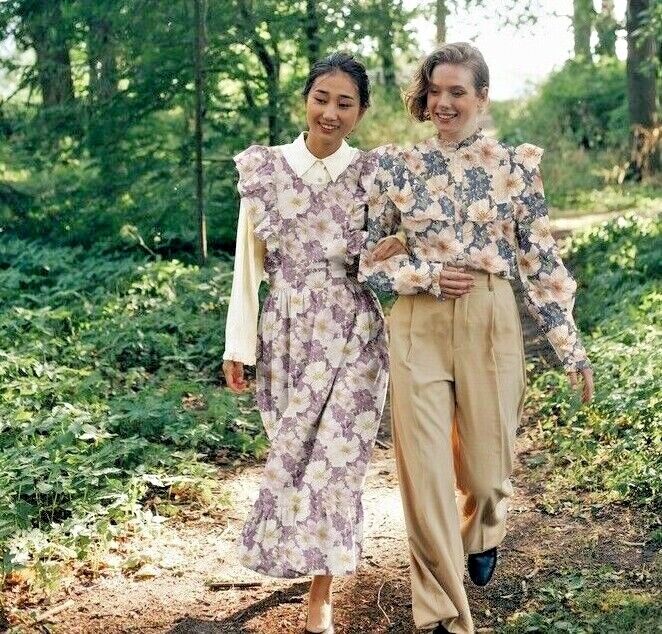 Floral Flower stretch viscose poplin stretch Dress Fabric M1855