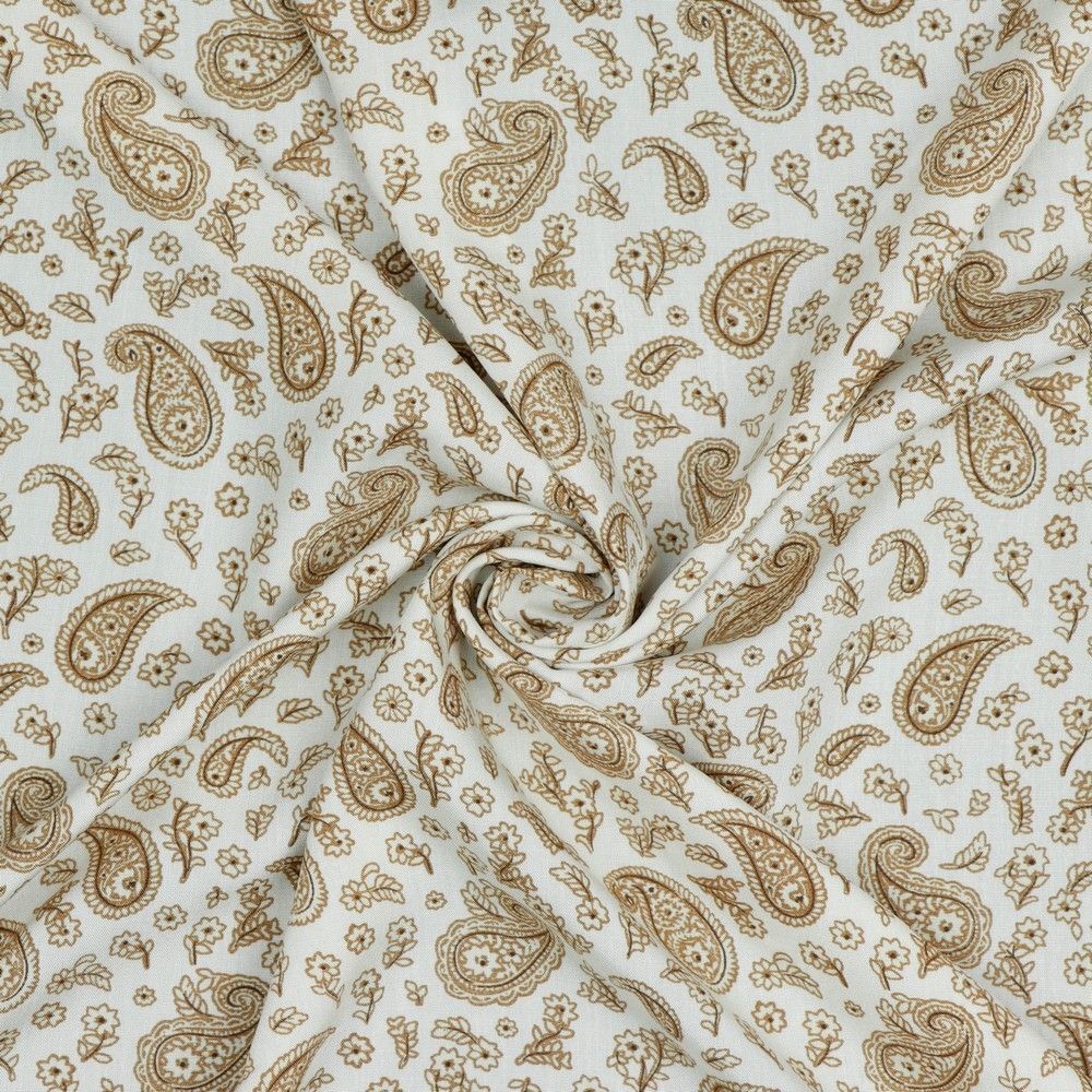 Gorgeous radiance paisley viscose Dress Fabric M1858