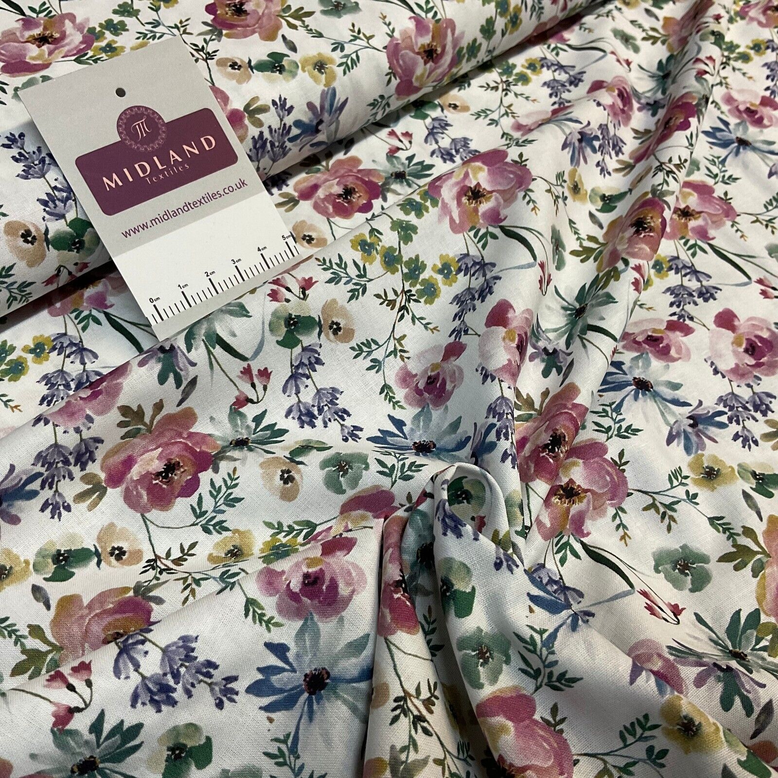Floral flower poplin Dress Fabric M1857