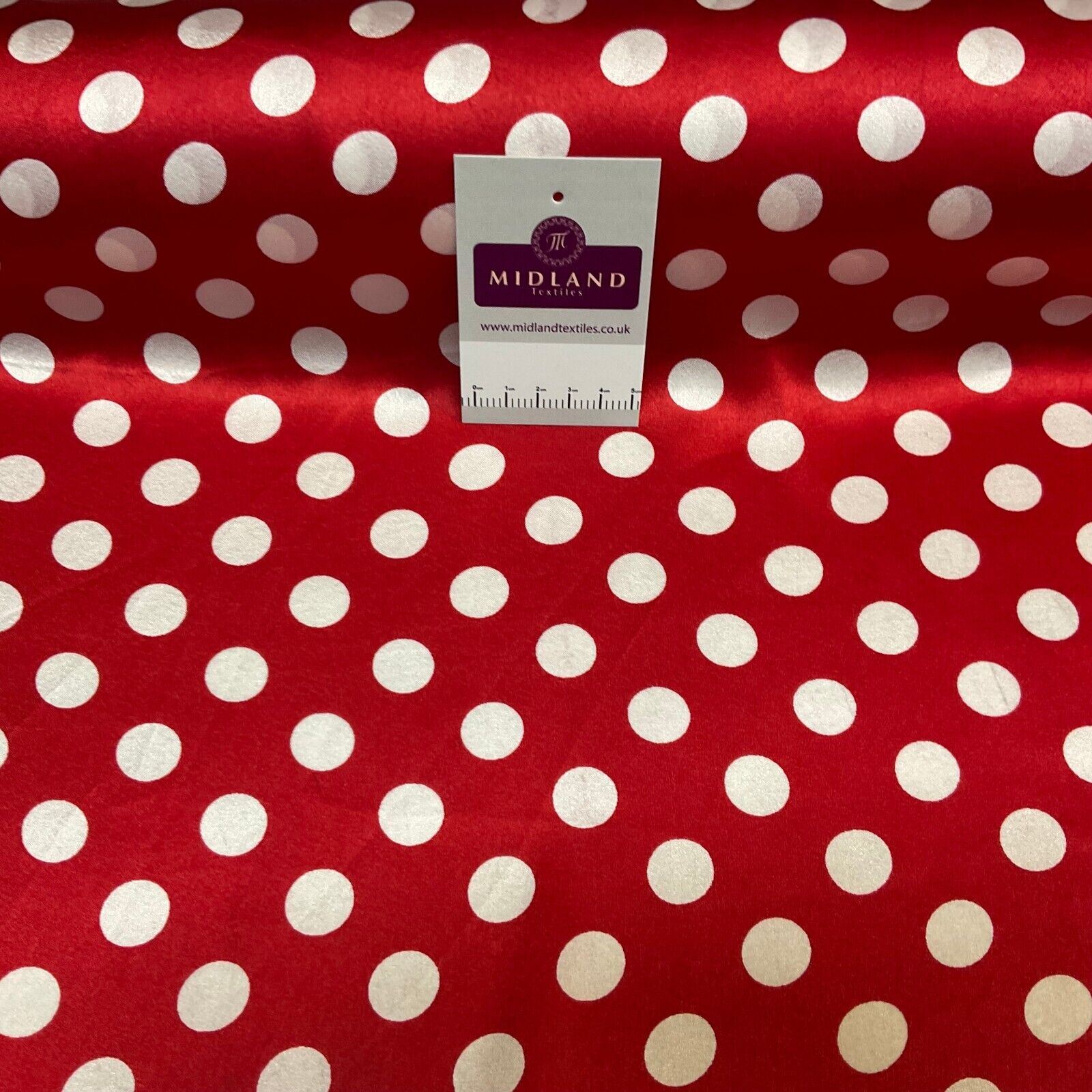 Lustrous Satin Fabric Polka Dot Spot Design Perfect for Blouses & Dresses M1859