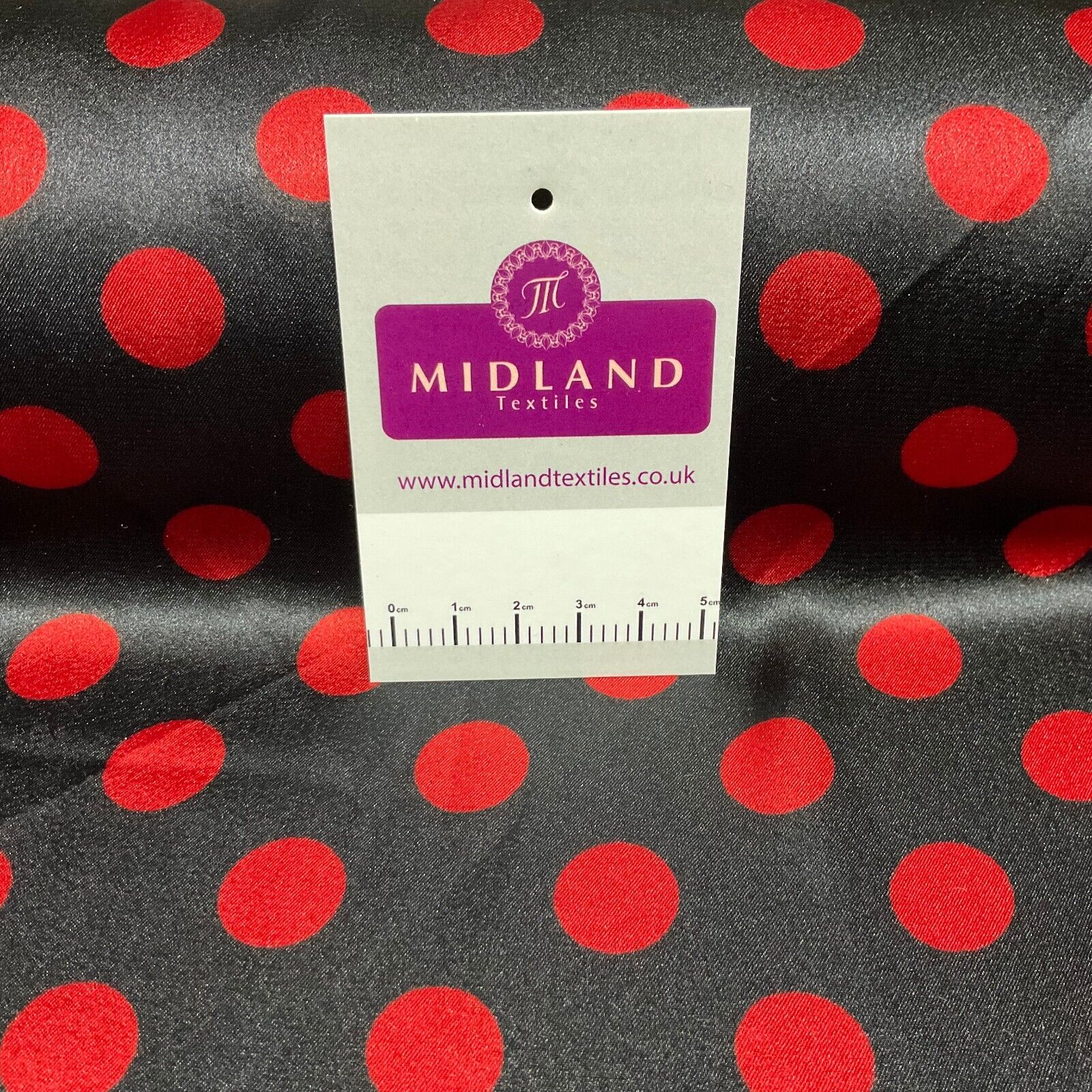 Lustrous Satin Fabric Polka Dot Spot Design Perfect for Blouses & Dresses M1859