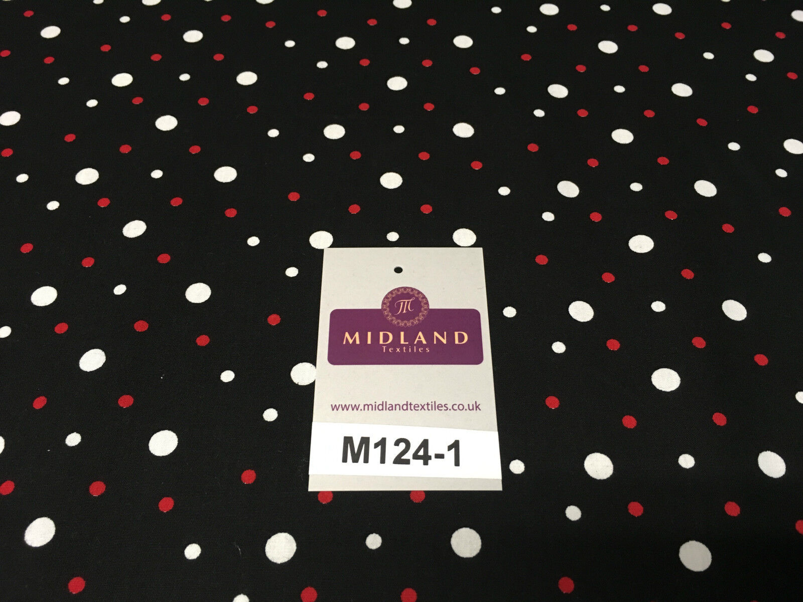 Multi coloured Polka Dot & Spot 100% Cotton Poplin Fabric 58' Wide M124