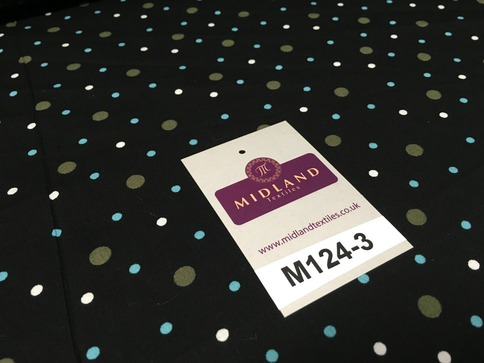 Multi coloured Polka Dot & Spot 100% Cotton Poplin Fabric 58' Wide M124