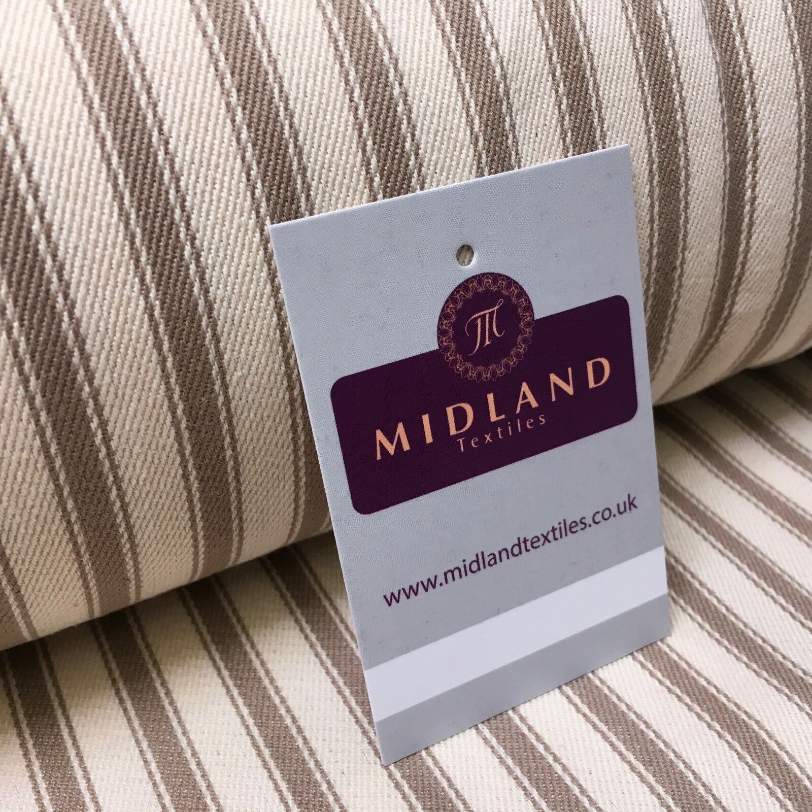 Canvas Power Loom 8mm Ticking Stripe 100% Cotton fabric 54' Wide M1040 Mtex