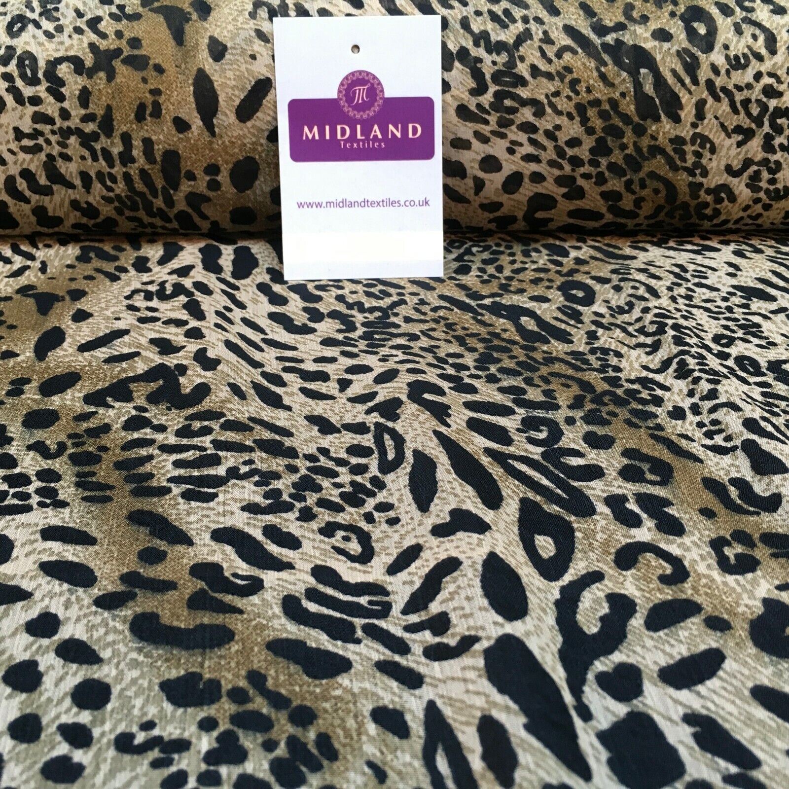 Animal Print Lightweight Chiffon Fabric 110m Wide MR1147 Mtex