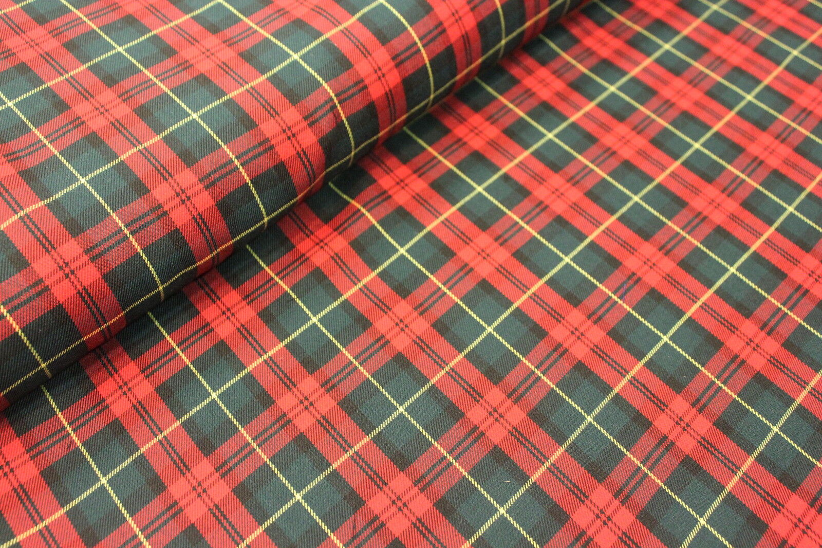 Tartan Fabric Poly Viscose - (150cm) Wide -  per mtr M190 Mtex