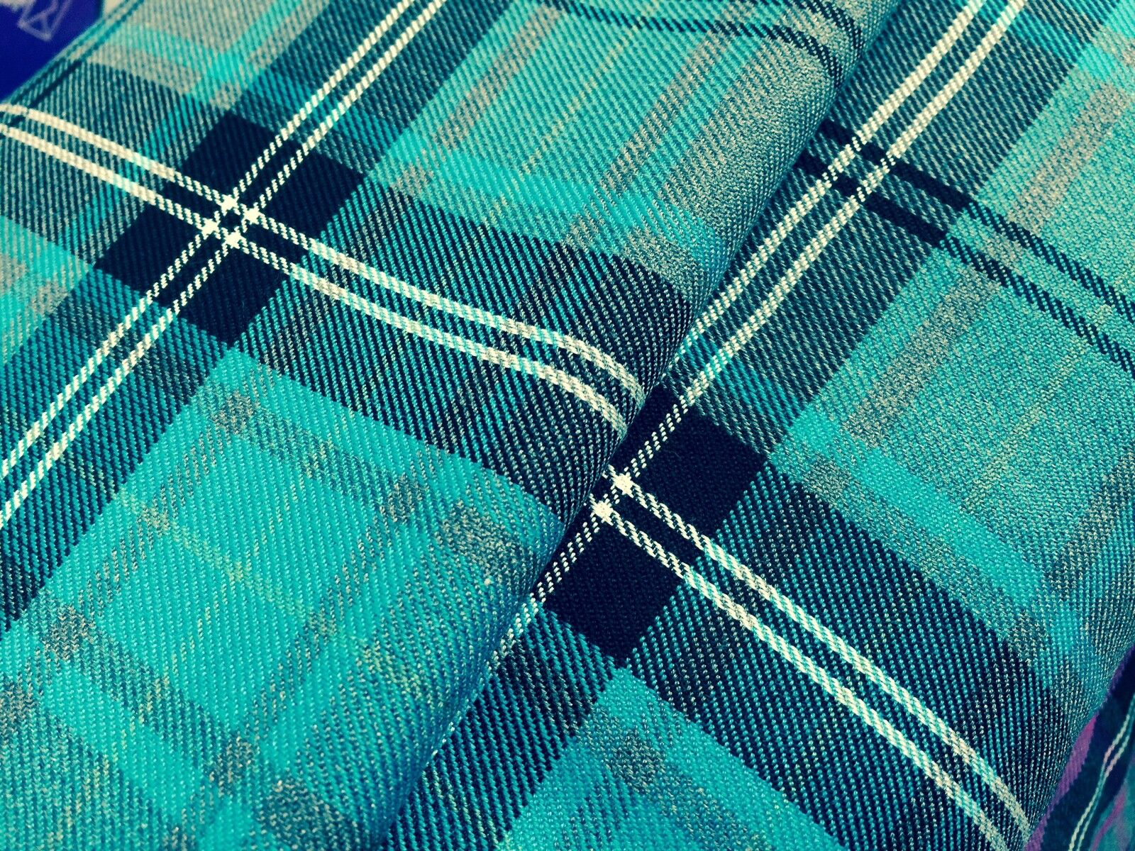 Tartan Fabric Poly Viscose - (150cm) Wide -  per mtr M190 Mtex