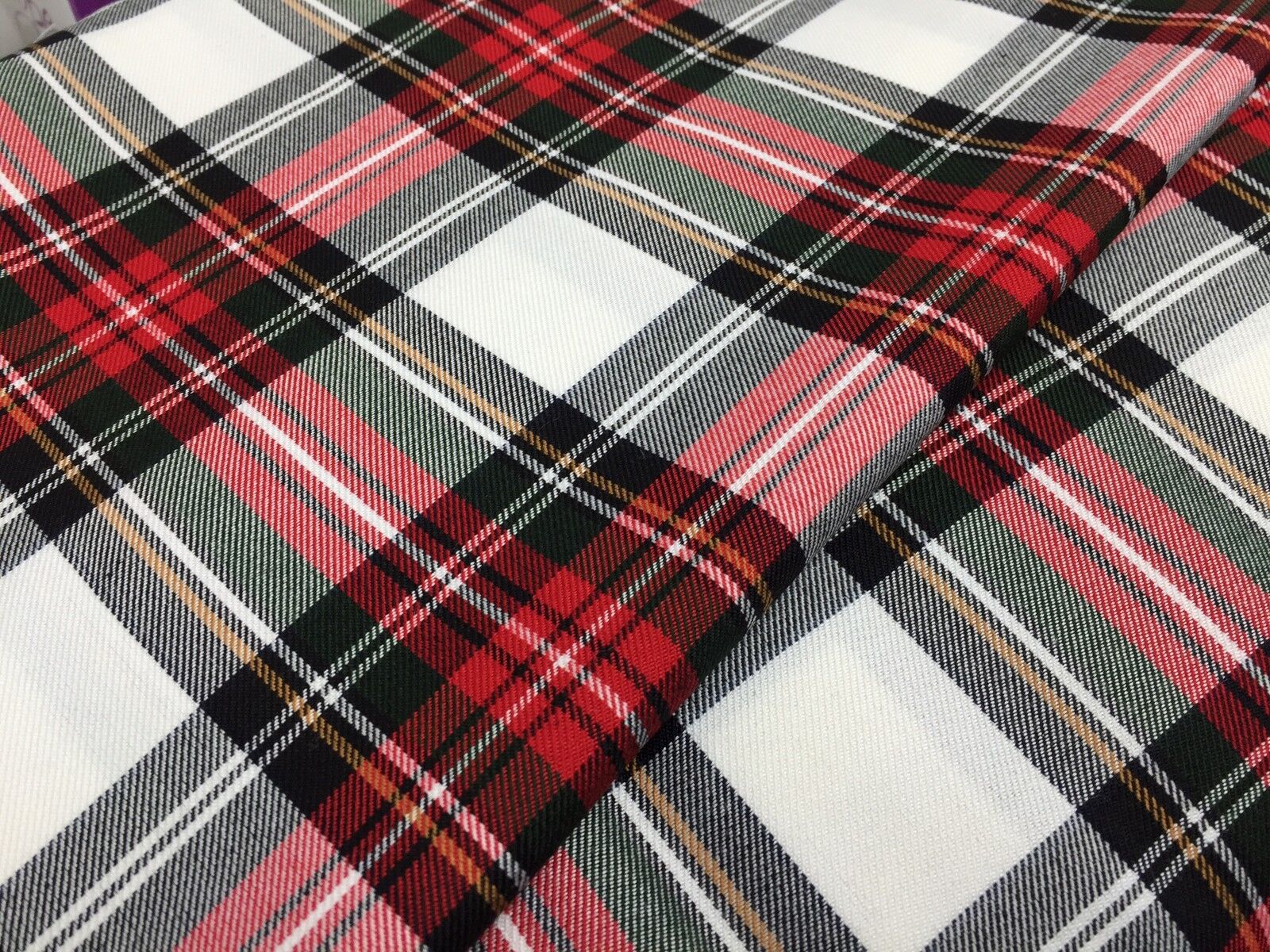 Tartan Fabric Poly Viscose - (150cm) Wide -  per mtr M190 Mtex