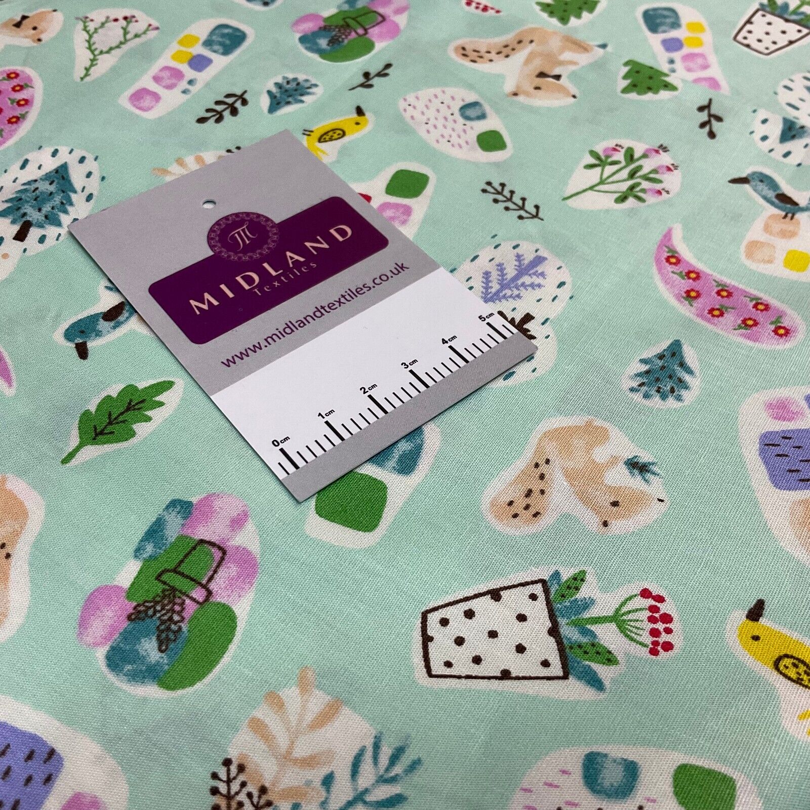 Novelty Flower Pot Wildlife Cotton Poplin dress Fabric sold by the meter M1924