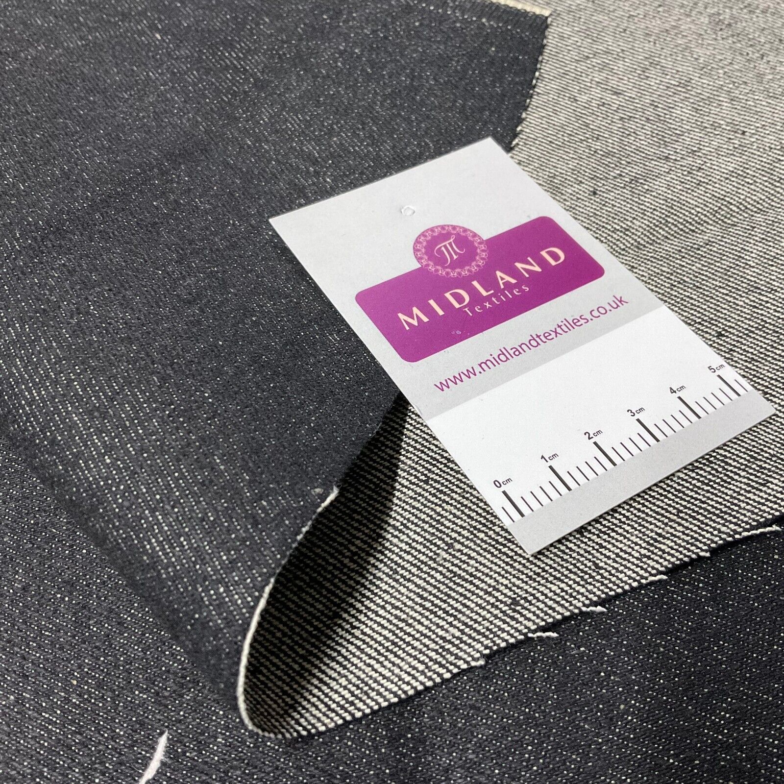 14oz Heavyweight Denim Black Heavyweight 100% Cotton Fabric 150cm M613 Mtex