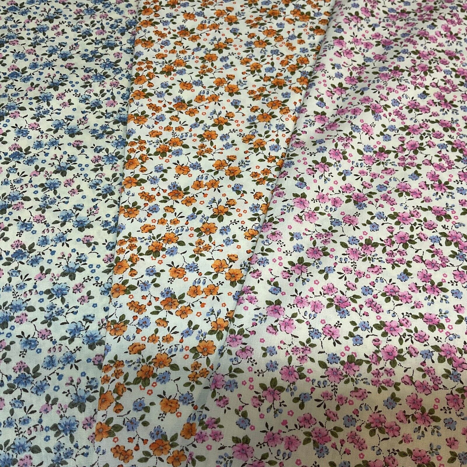 Eliza Small Floral Lemon Cotton Poplin dress Fabric M1889