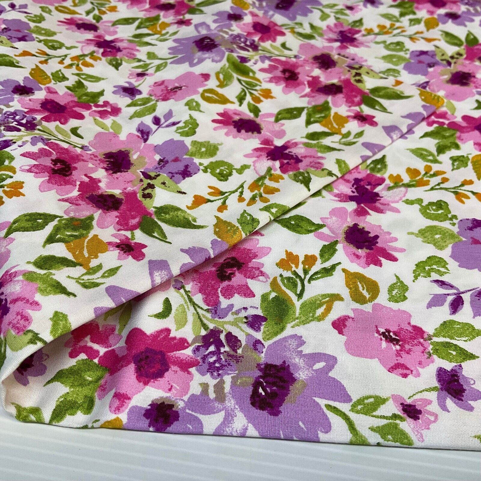 Bold Tropical Floral Cotton Poplin dress Fabric Sold by the meter M1907