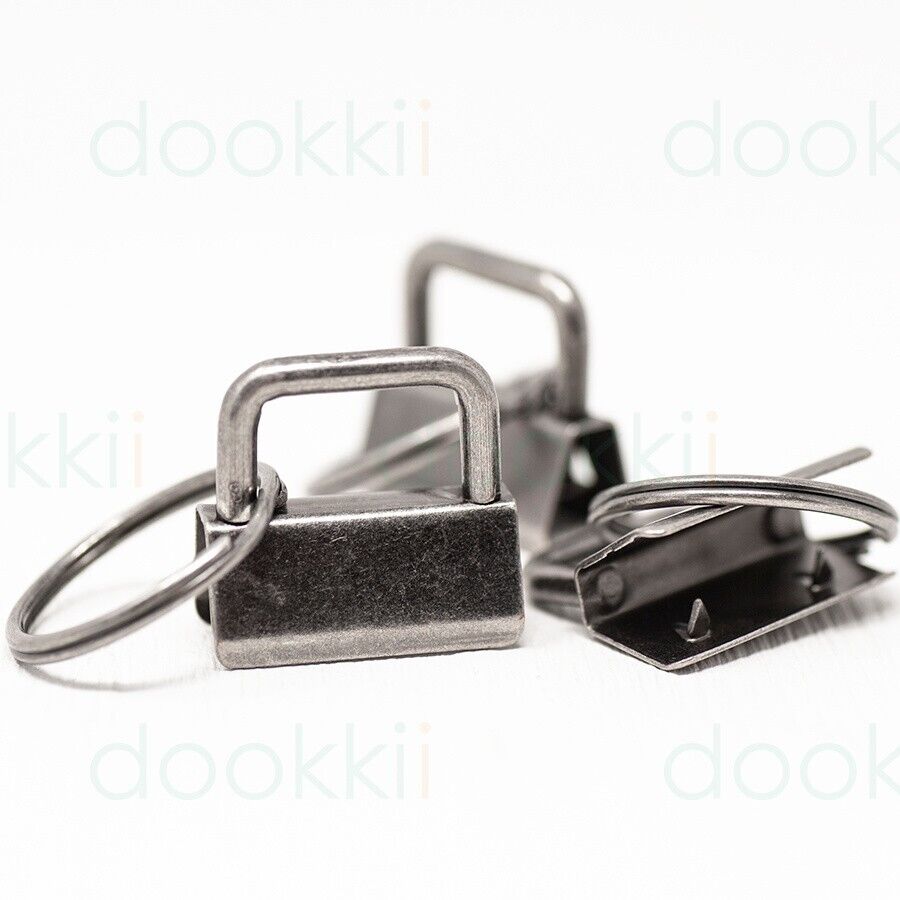 5pcs 25mm Keyfob Silver Rainbow Brass Bright Brass Handbag Crafts M1952