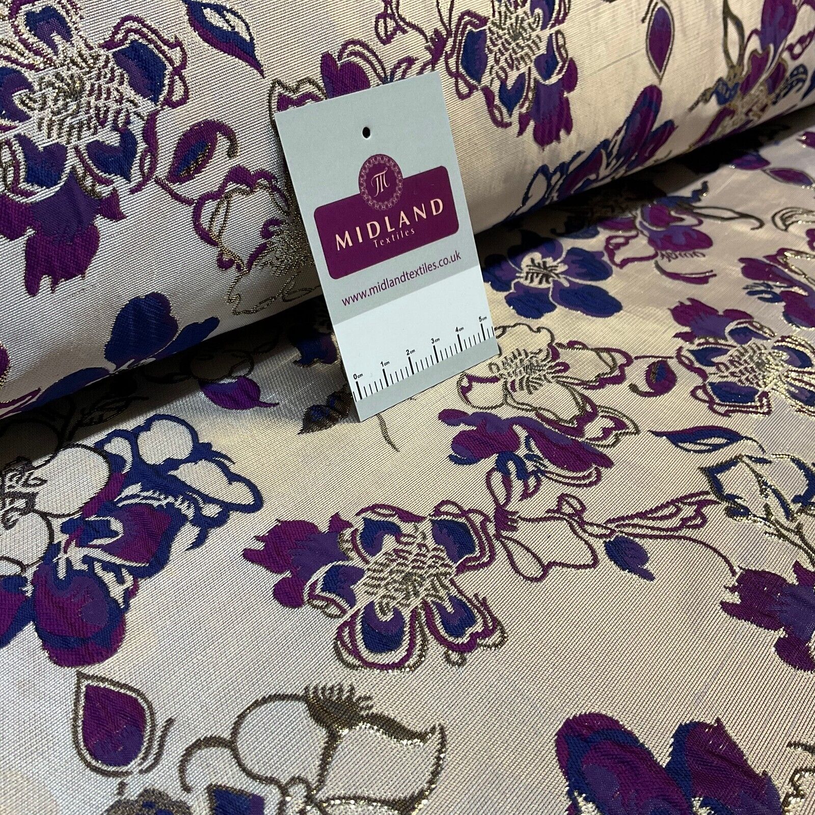 Indian Gold Floral wedding Brocade Fabric ideal for waistcoats 150cm wide M1944