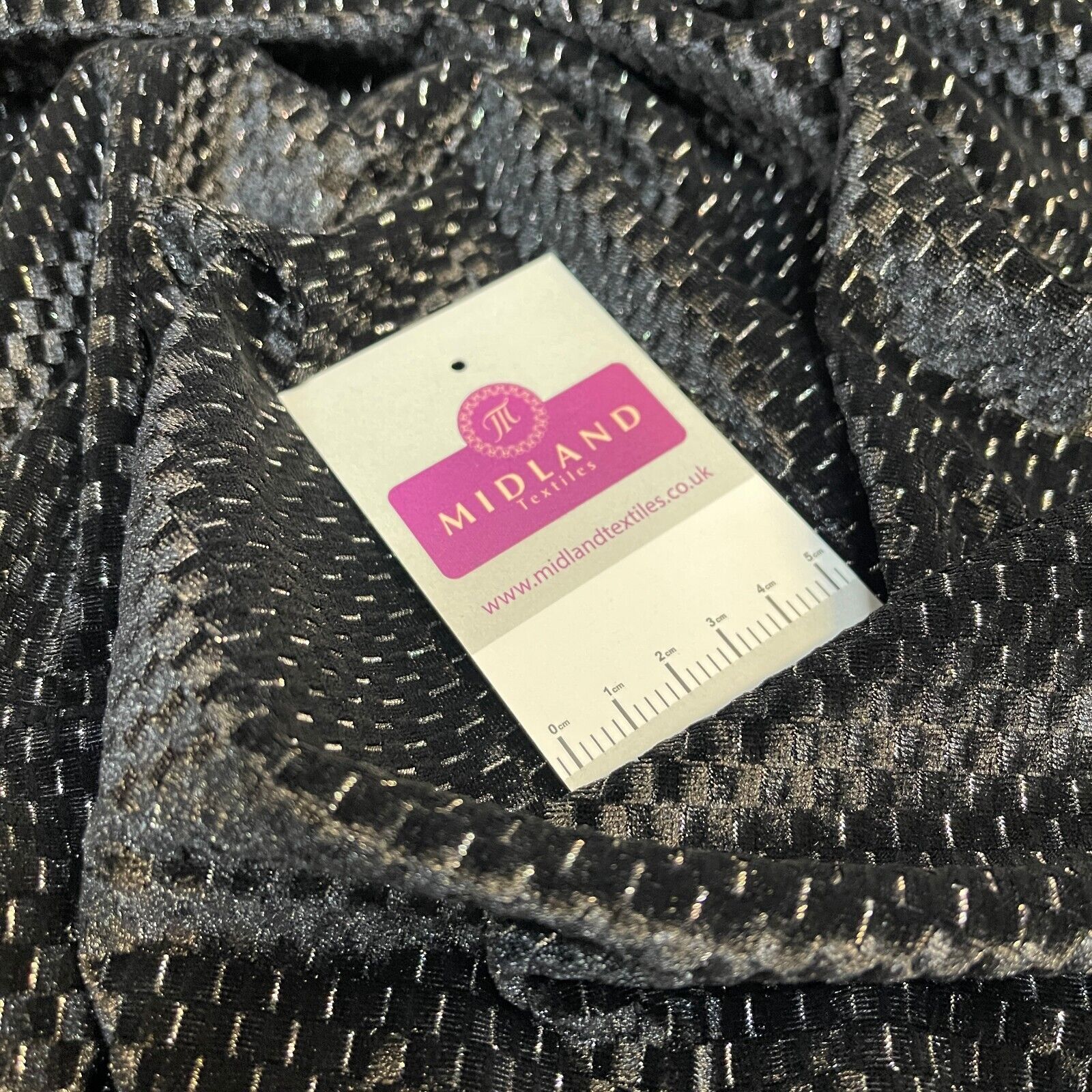 Stunning Black Metallic Stripe Lurex Velvet Spandex Fabric 150cm Wide M1961