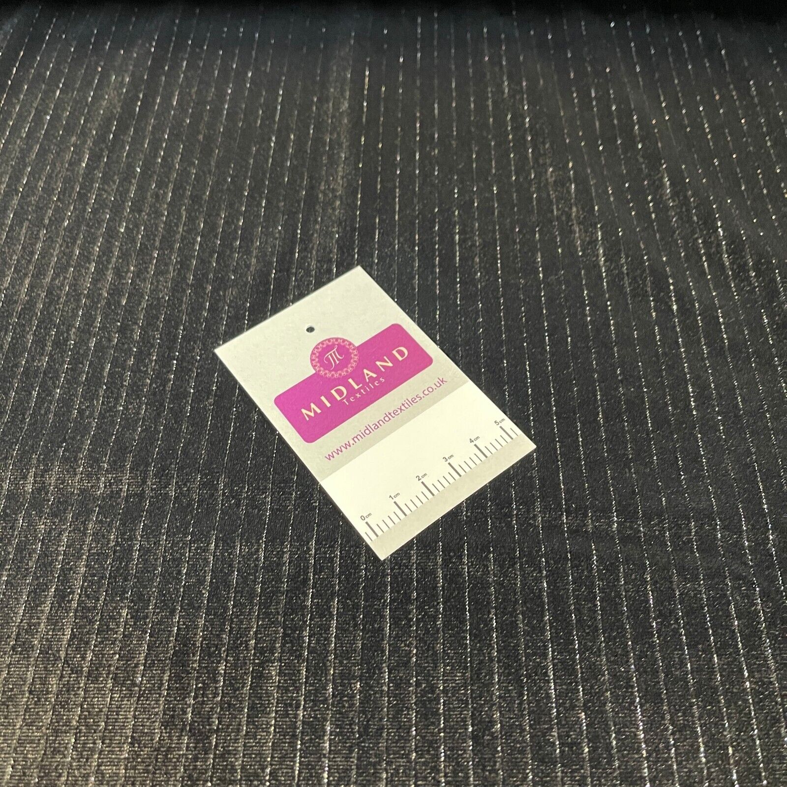 Stunning Black Metallic Stripe Lurex Velvet Spandex Fabric 150cm Wide M1961