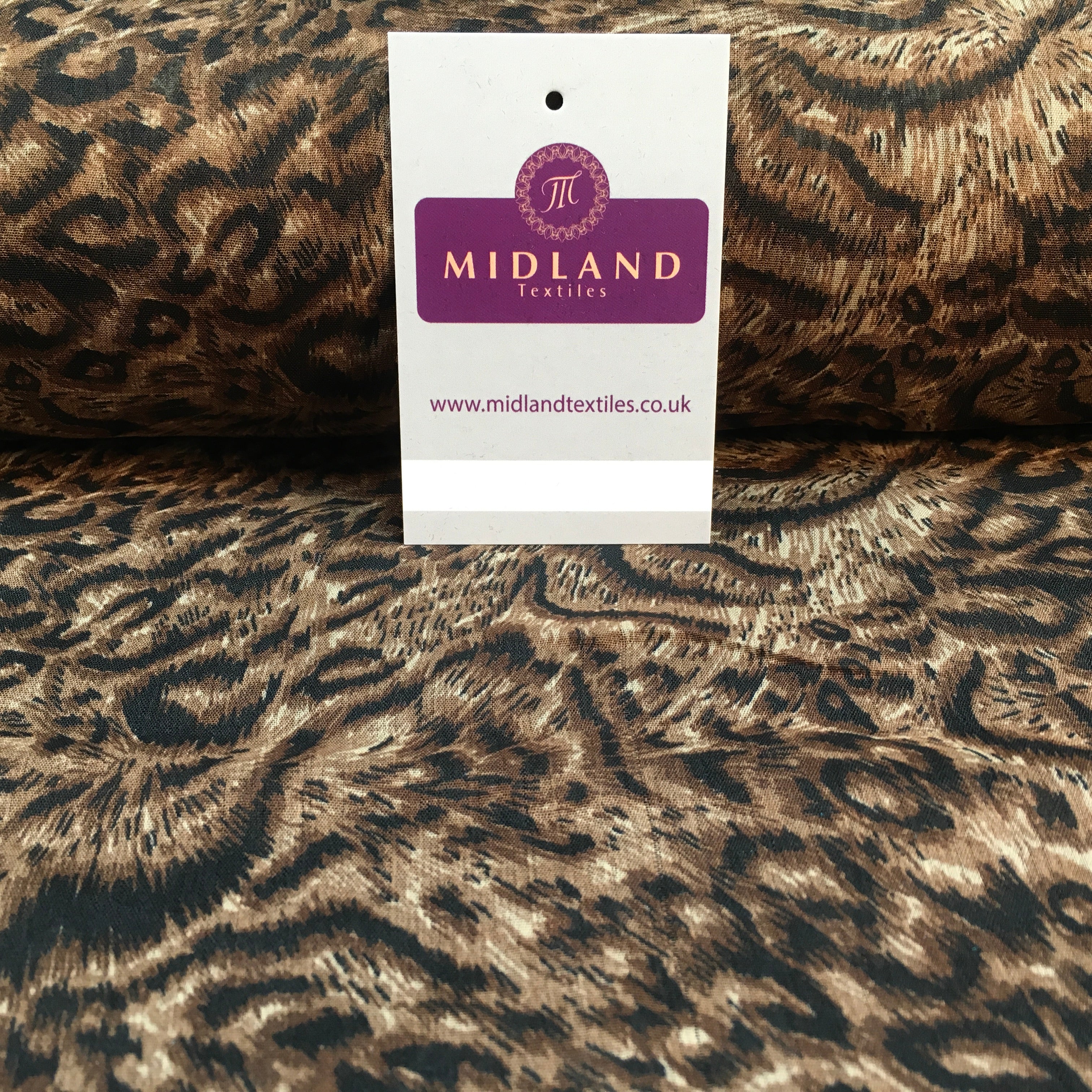 Animal Print Lightweight Chiffon Fabric 110m Wide MR1147 Mtex