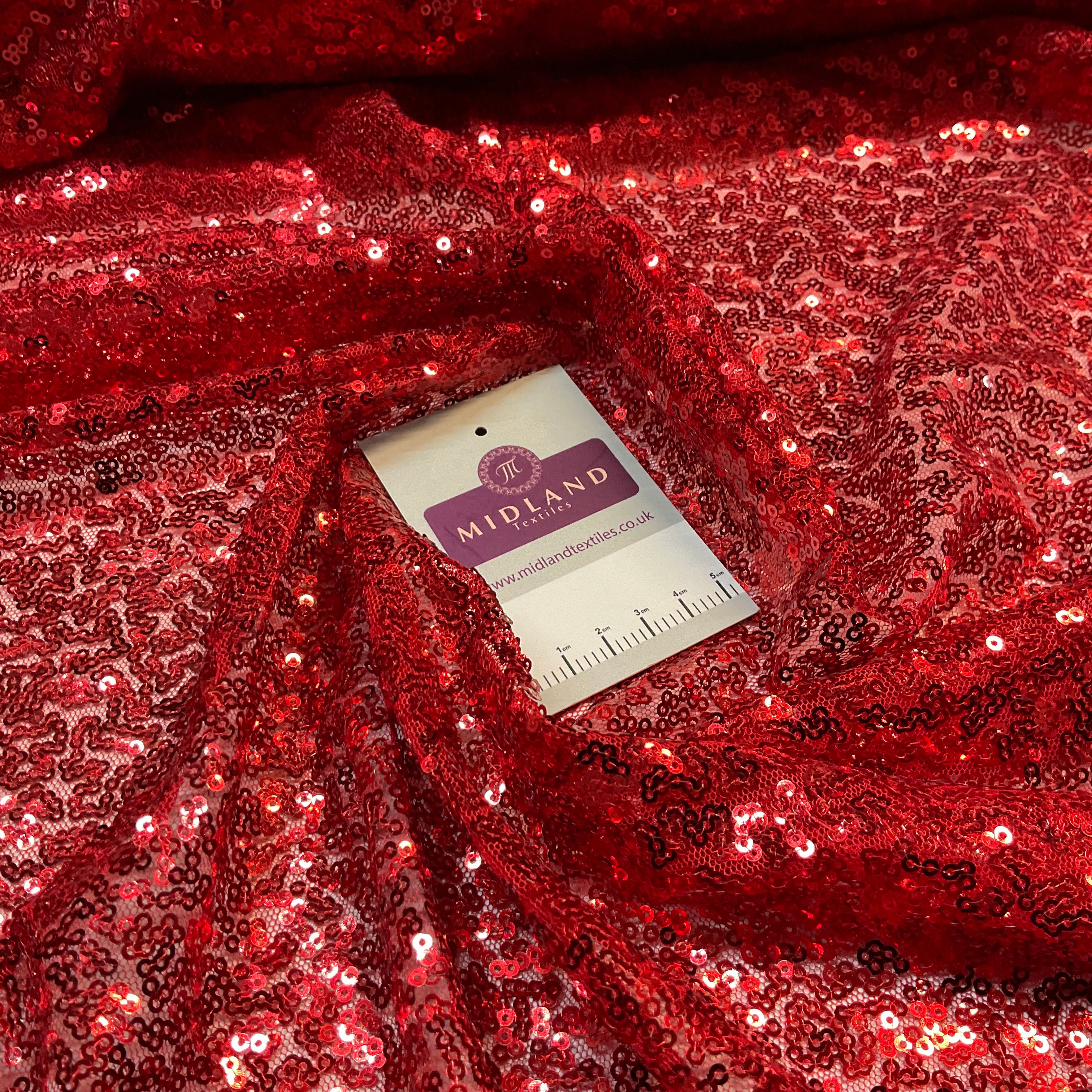 SENSATIONAL 3MM SEW ON ALL OVER SEQUINS ON NET FABRIC 50' WIDE DRESS FABRIC M1797 MTEX