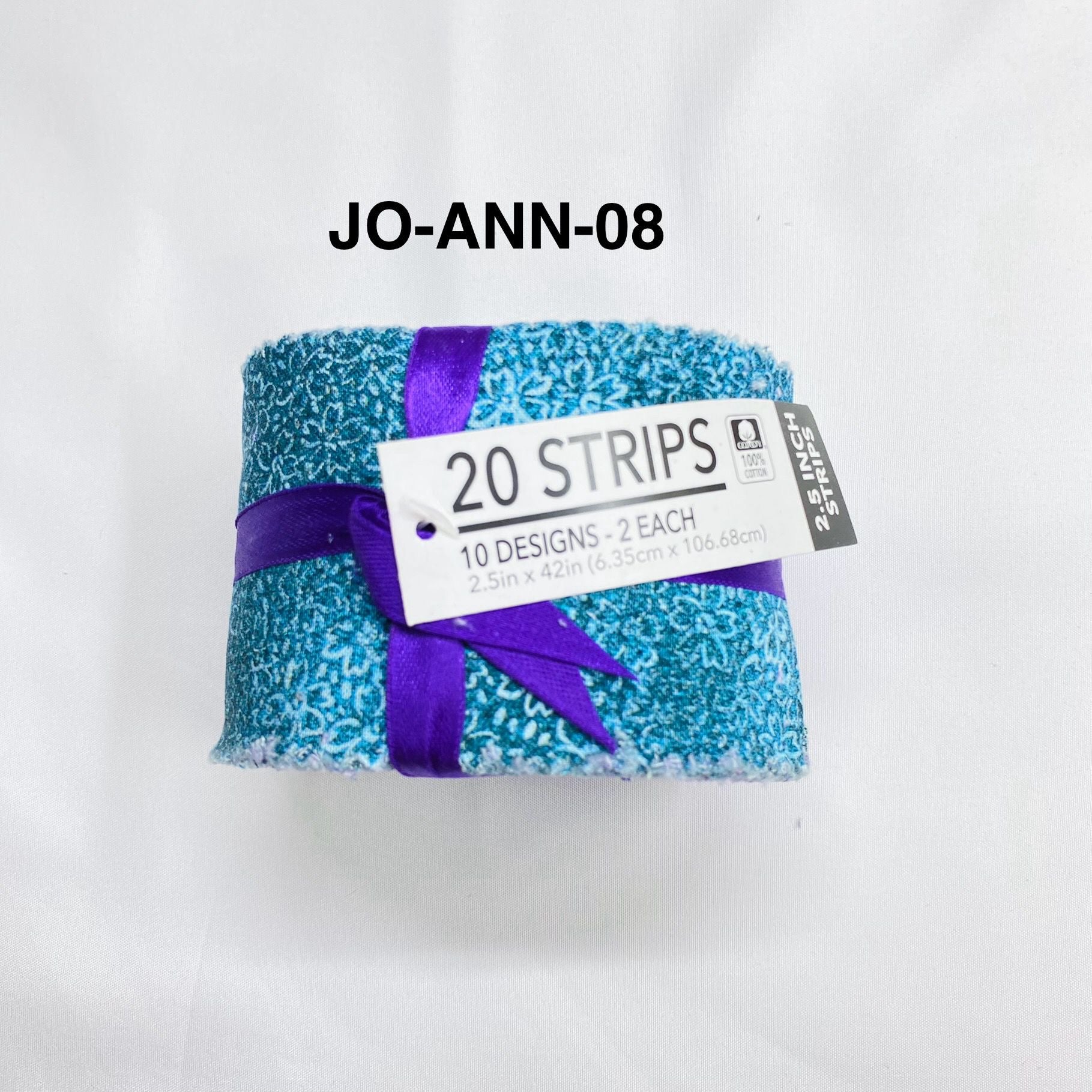 Jelly Roll Fabric Strips - 20 Pieces, 10 Designs  - 2.5 Inch x 42 Inch (Approx.) Fabric M1983