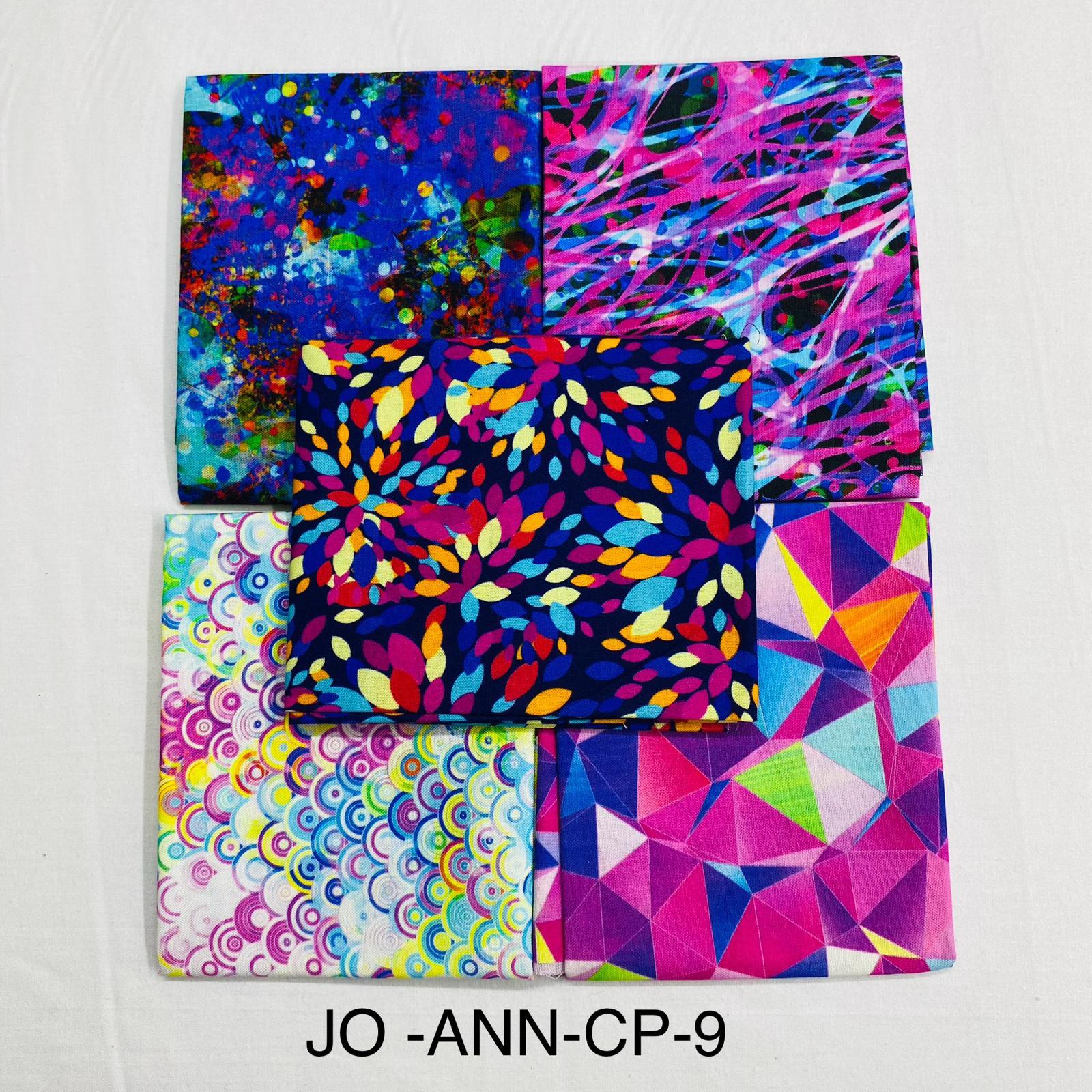 5 Piece 100% Cotton 5 Designs Fat Quarter Bundle - 45cm x 53cm Fabric M1981