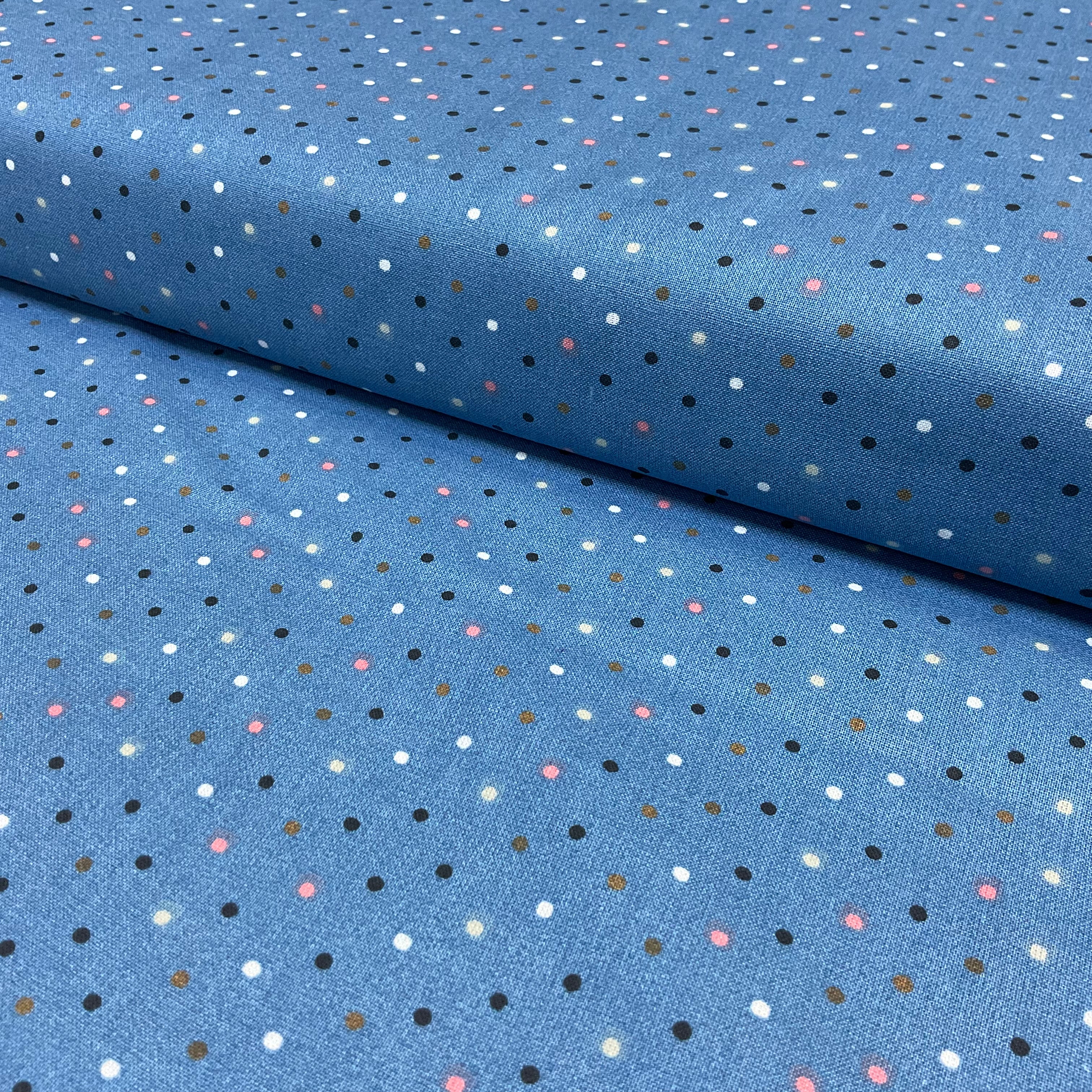 Swiss Pin Dot Spots 100% Cotton Poplin Fabric – 112cm Wide – Ditsy Polka Dot Design M2063