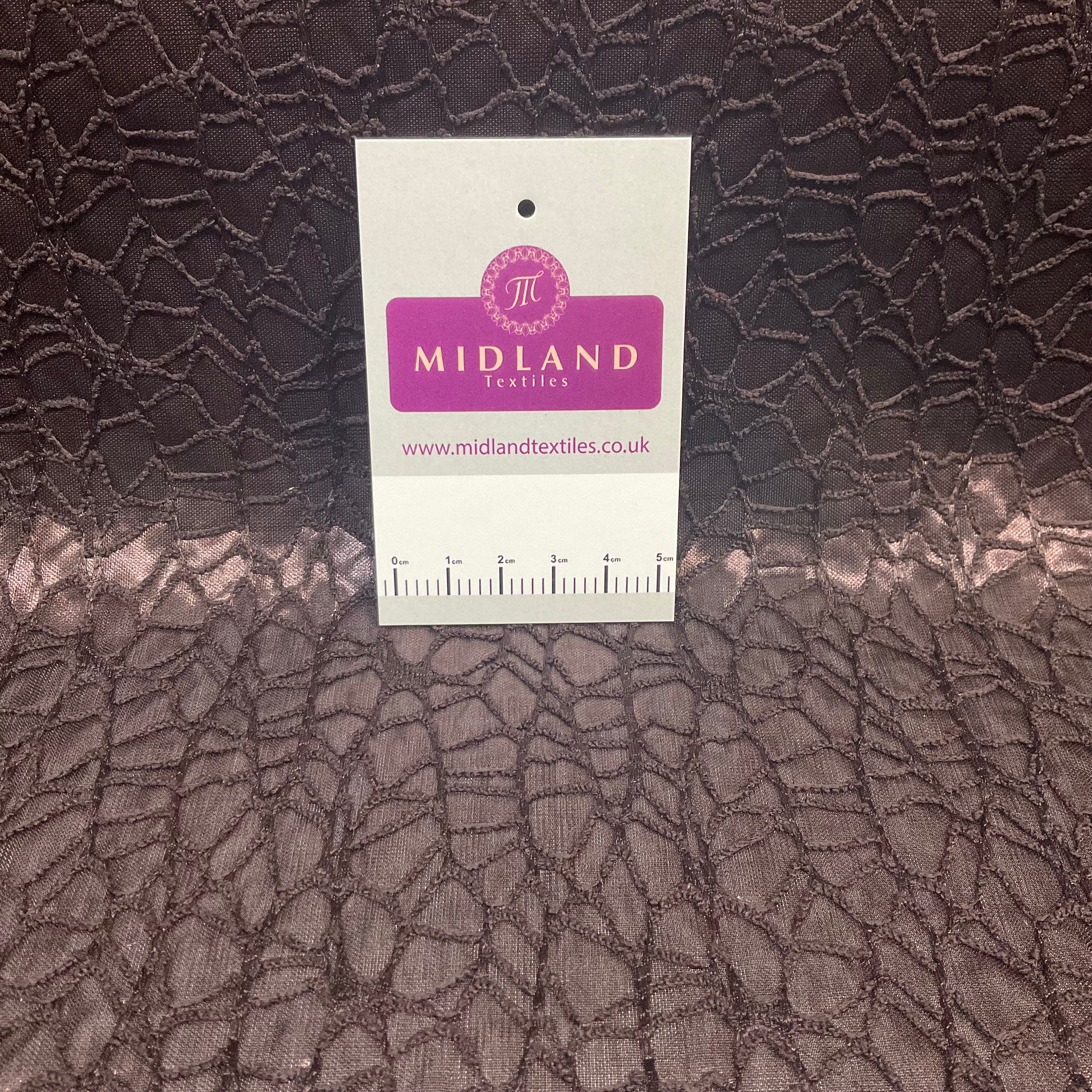 Exquisite Floral Satin Backed Bonded Lace Net - 58' Wide - 1 Way Stretch M10