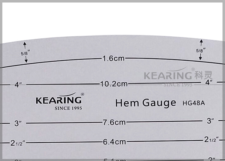 Aluminum Fabric Hem Gauge Kearing M1998