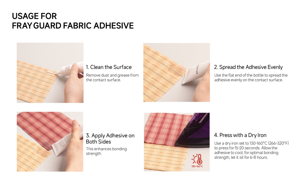 Iron On Permanent Fabric Adhesive ideal for hems, appliques, trims M1995