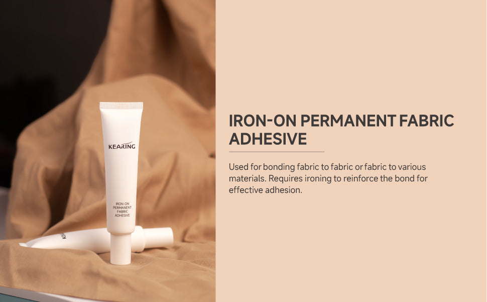 Iron On Permanent Fabric Adhesive ideal for hems, appliques, trims M1995