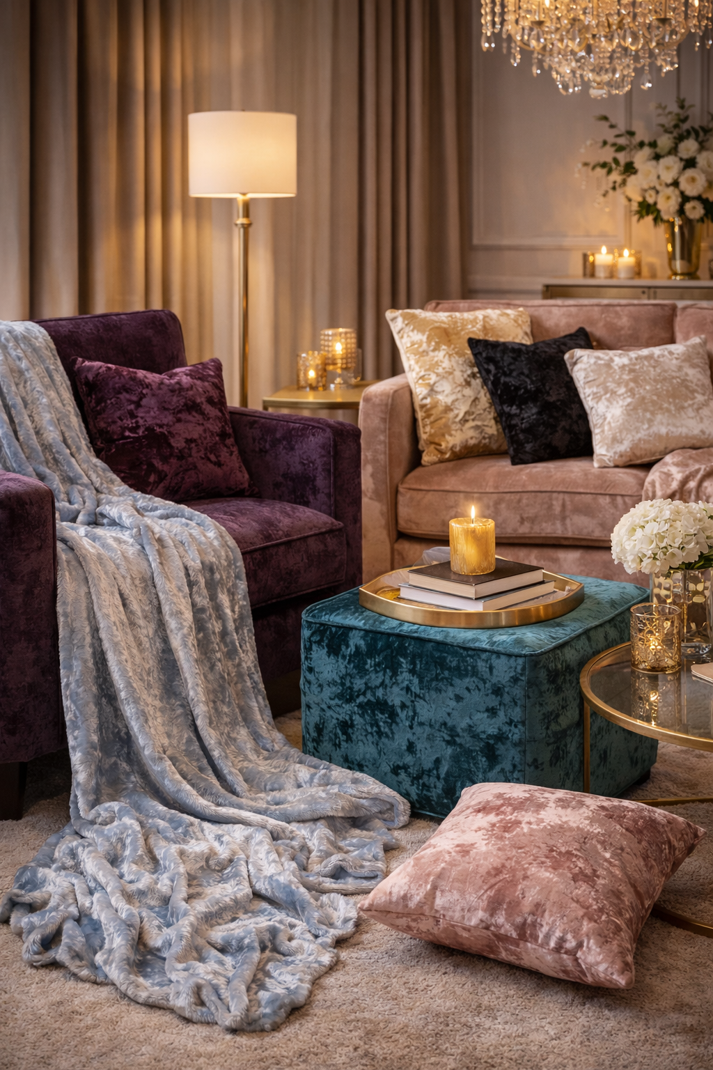 Creased Ice Velvet One way stretch Dress Fabric 58' M607 Mtex