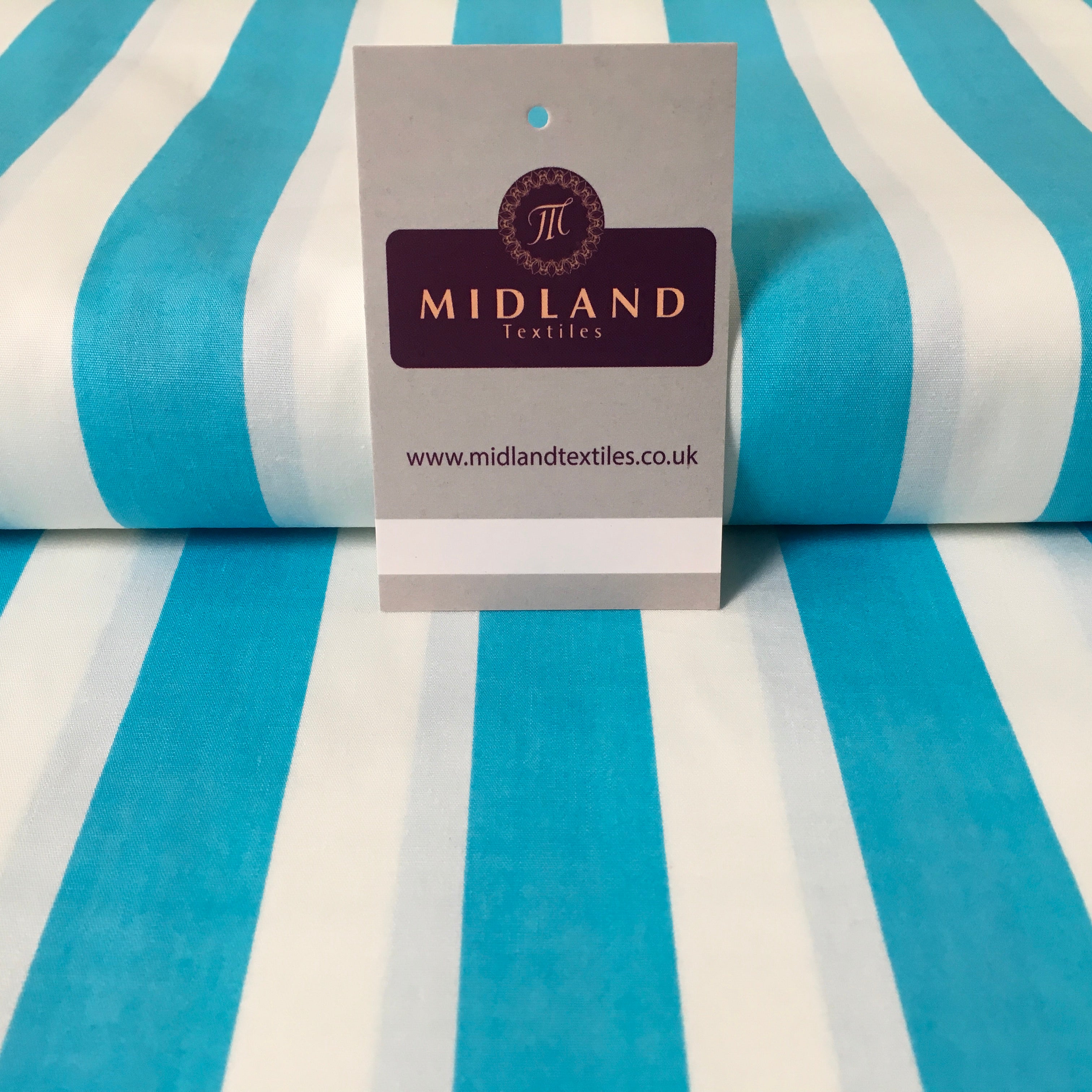 2.5cm Candy Stripped Cotton Poplin shirting, dress Fabric 44' wide MK898 Mtex