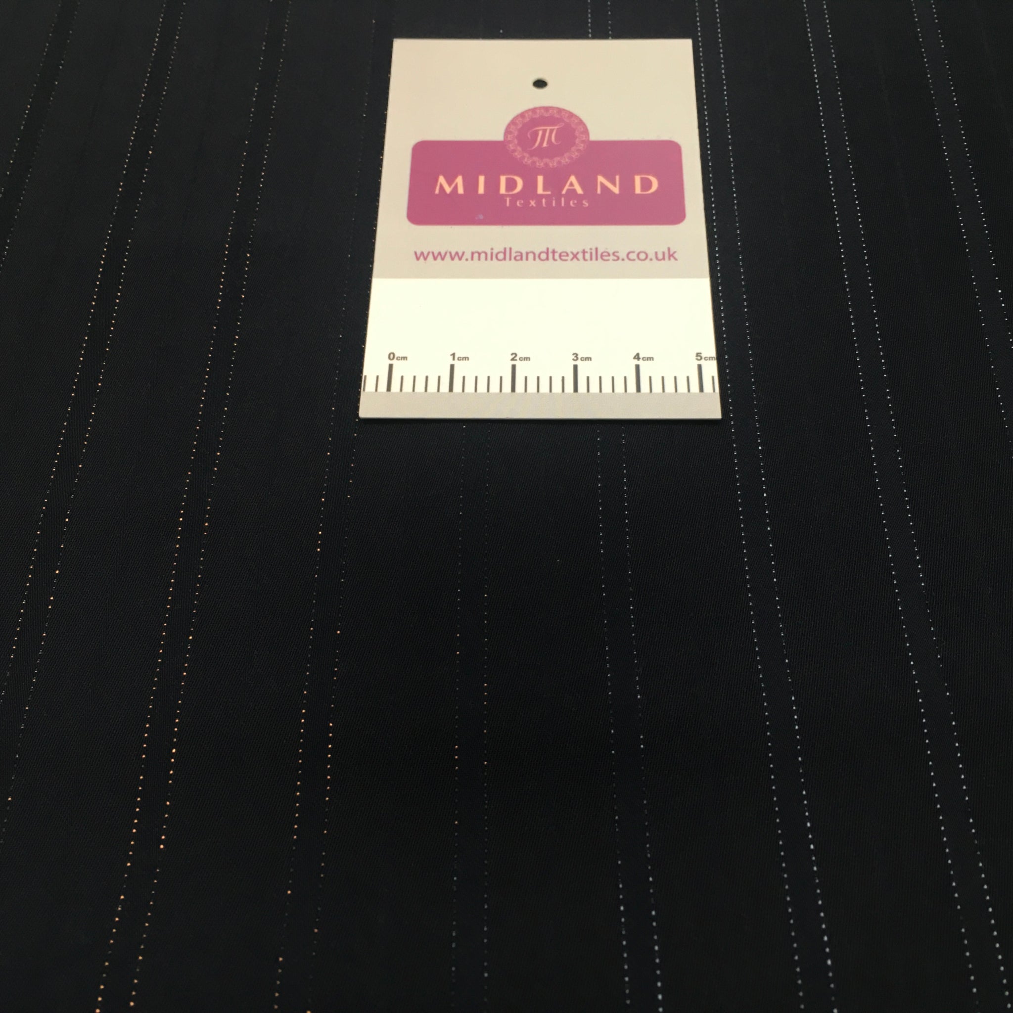 Pin Stripped Lurex Shimmer Luxury crepe dress Fabric M1424 Mtex