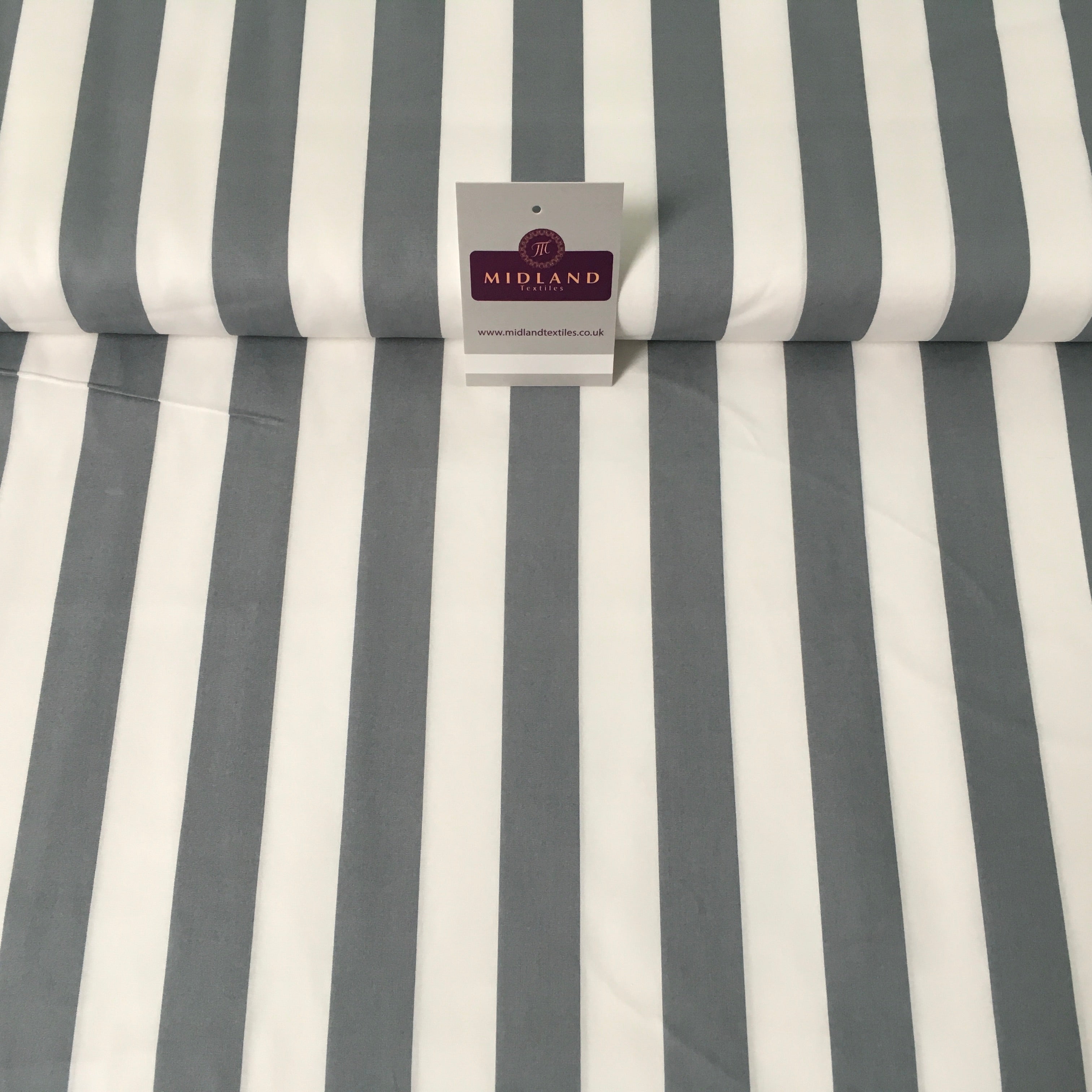 2.5cm Candy Stripped Cotton Poplin shirting, dress Fabric 44' wide MK898 Mtex